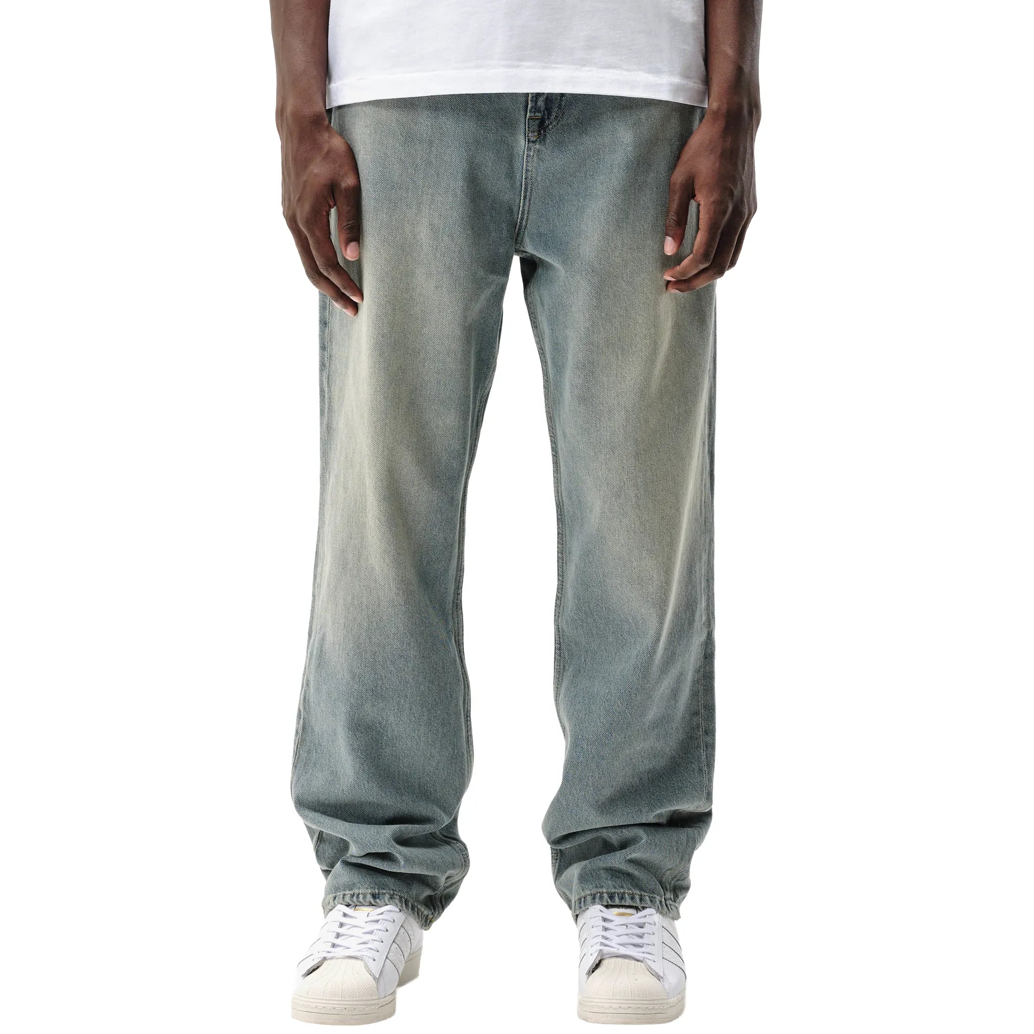 Front View of Summit Straight Leg Jeans Blue 70792016