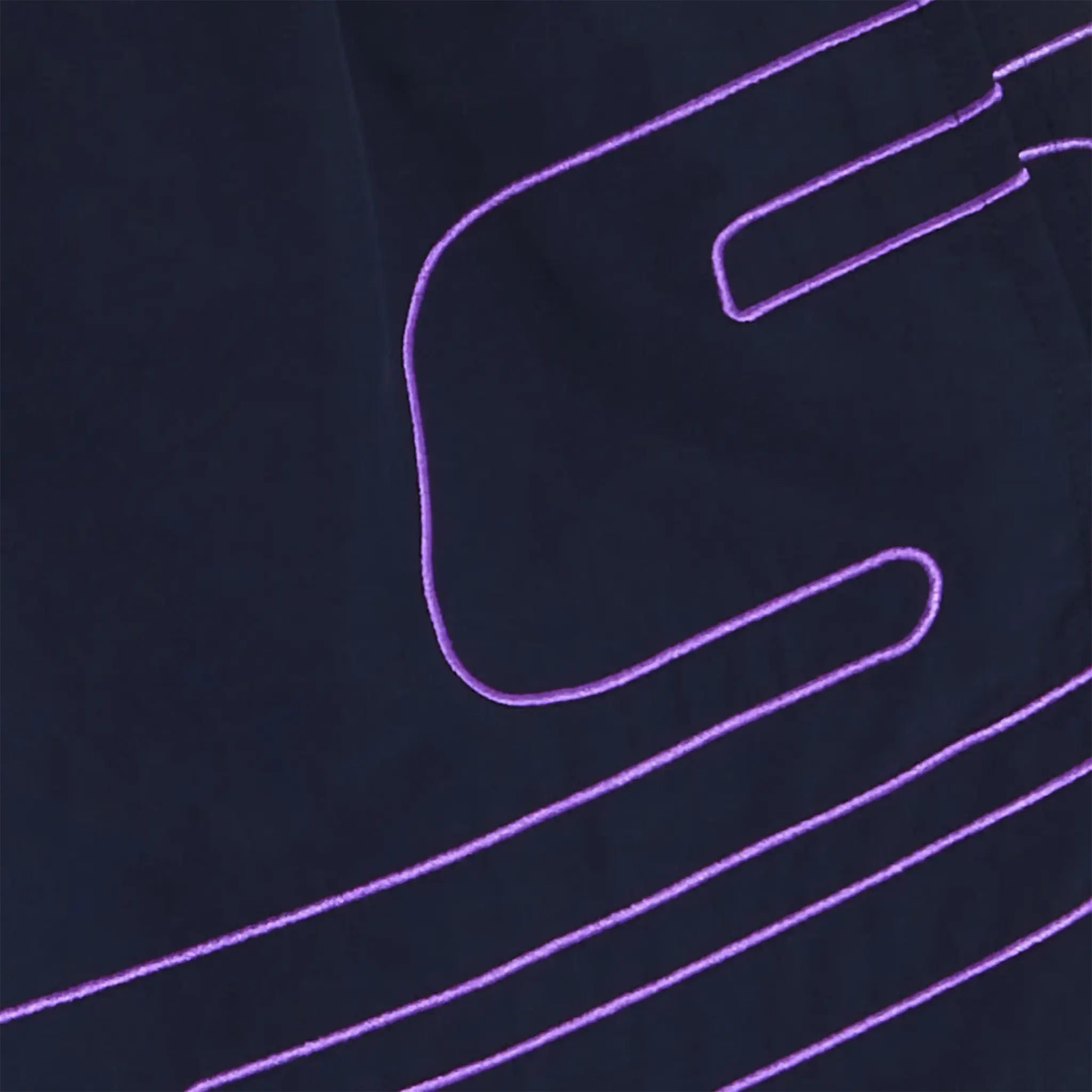 Detailed View of Supreme Big Logo Nylon Navy Shorts SS25SH42-NAVY