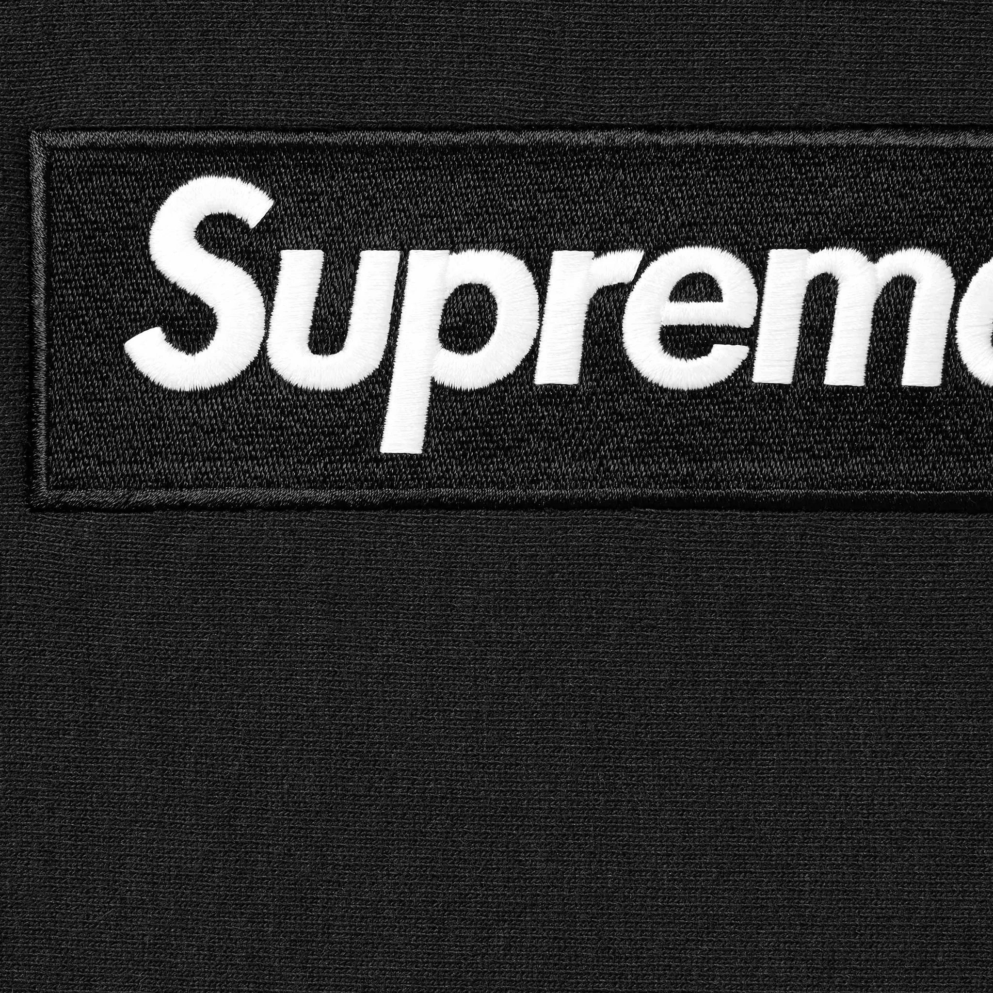 Detailed view of Supreme Box Logo Black Hoodie (FW24) FW24SW11 BLACK
