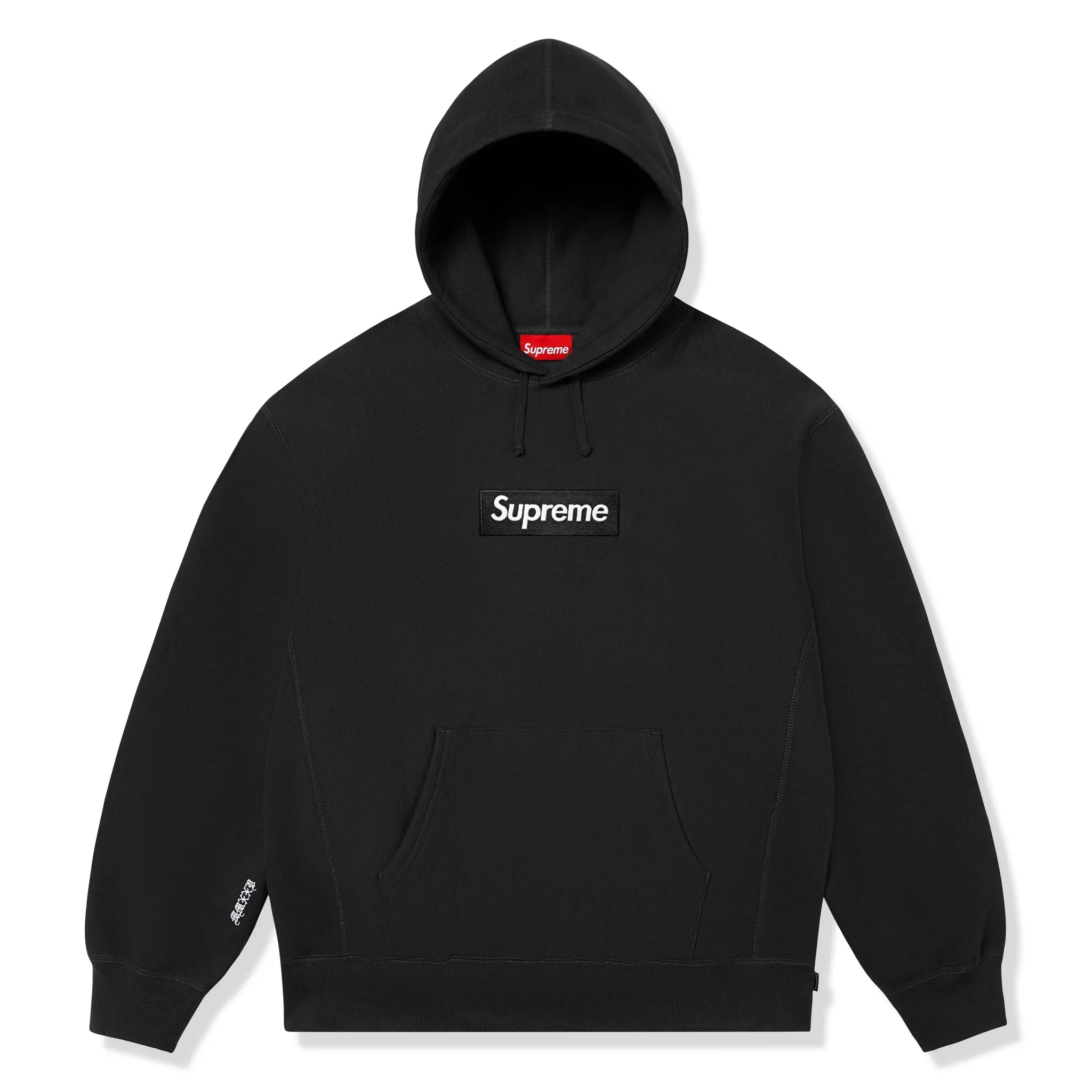 Front View of Supreme Box Logo Black Hoodie (FW25) FW25SW14-BLACK