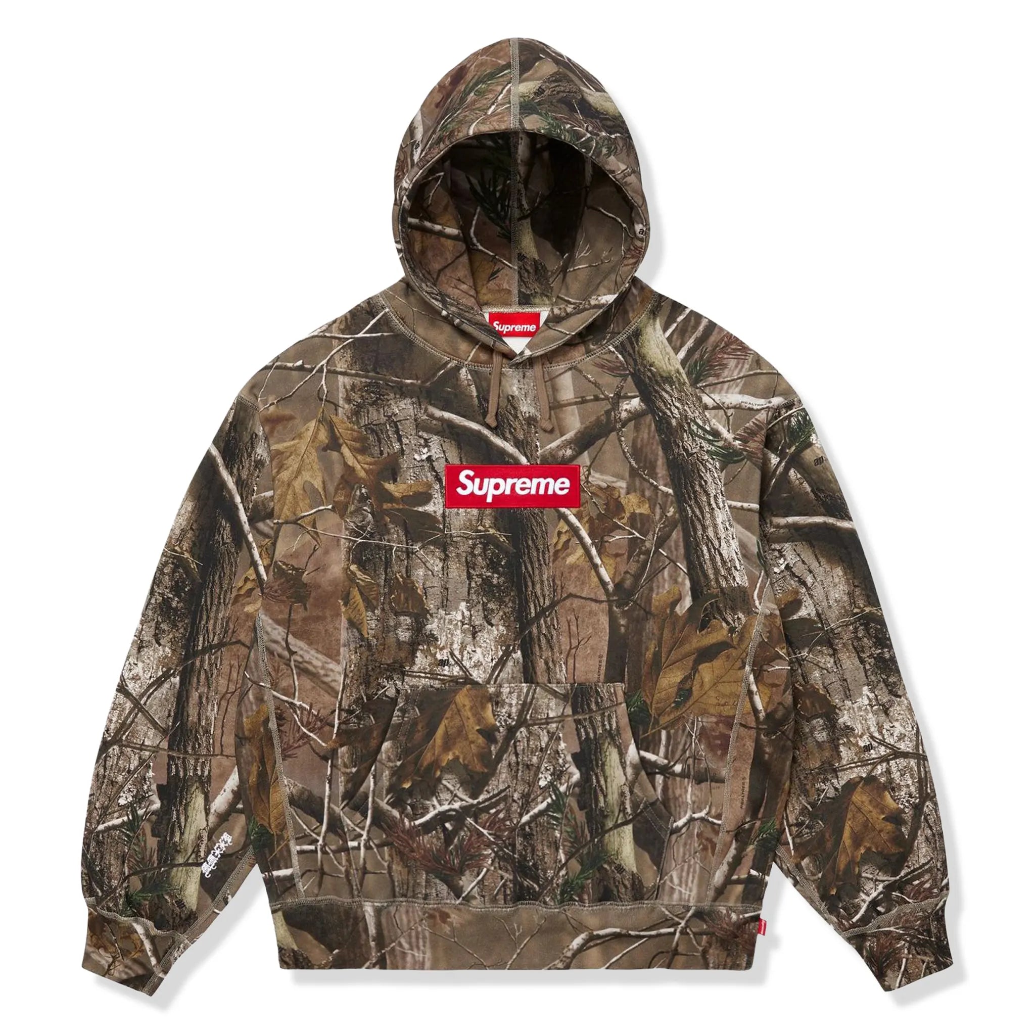 Front View of Supreme Box Logo Realtree AP Camo Hoodie (FW25) FW25SW14-REALTREE AP CAMO