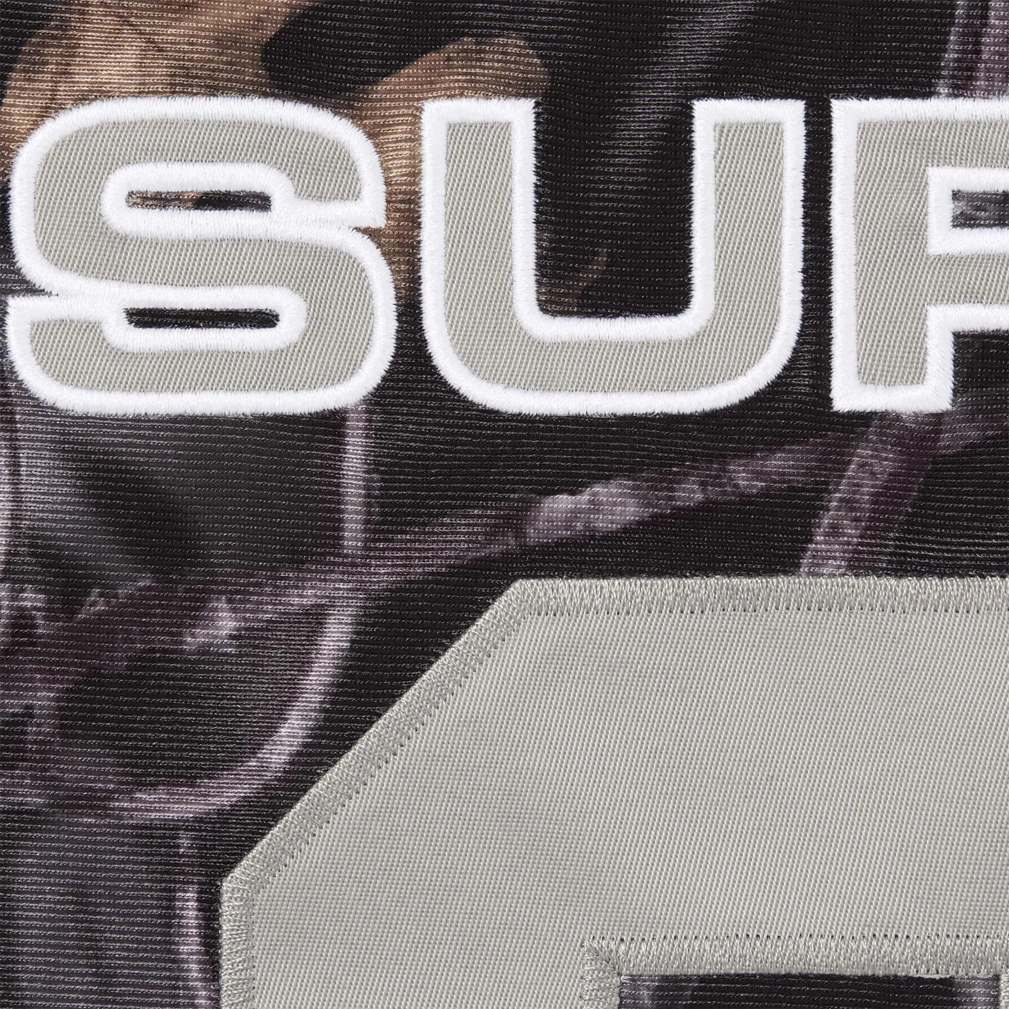 Detailed View of Supreme Breast Cancer Awareness Football Black Jersey FW25KN26-BLACK