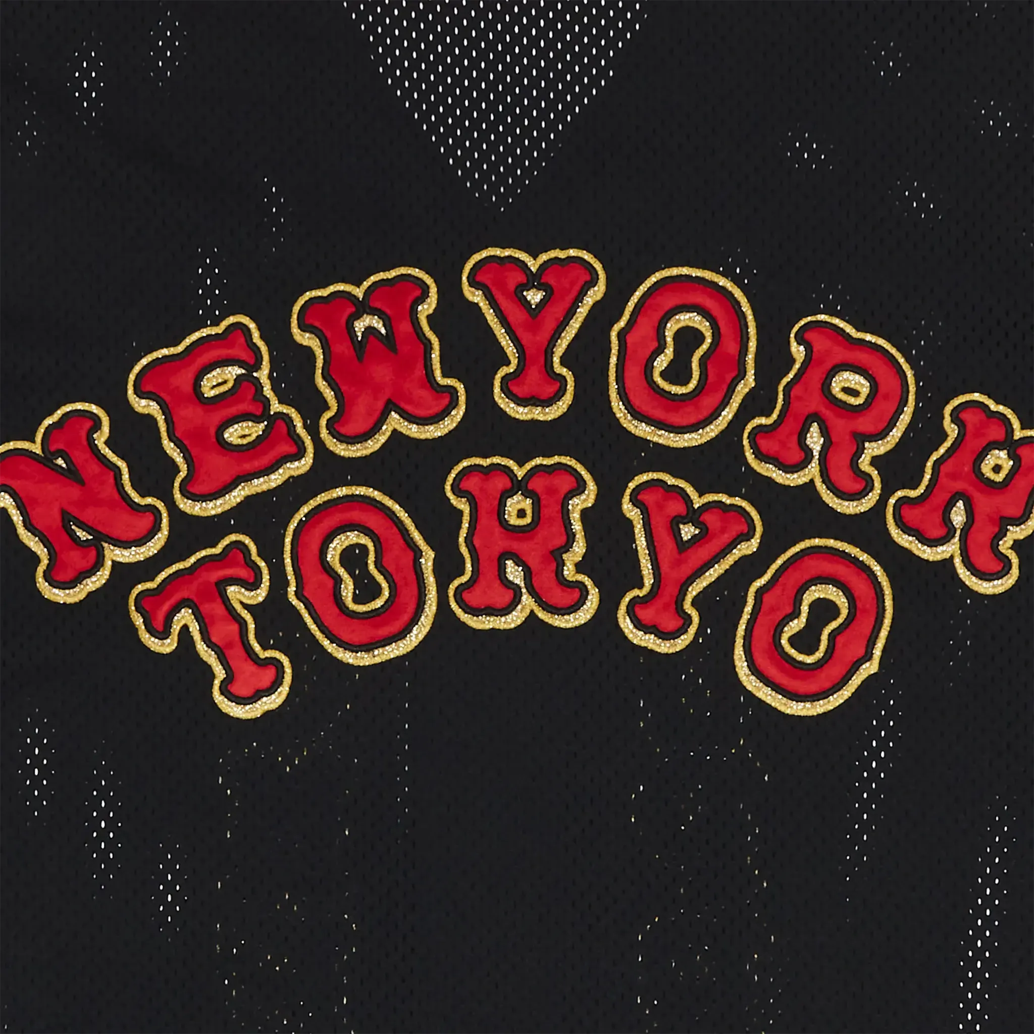 Detailed View of Supreme Homerun Black Baseball Jersey SS25KN70-BLACK