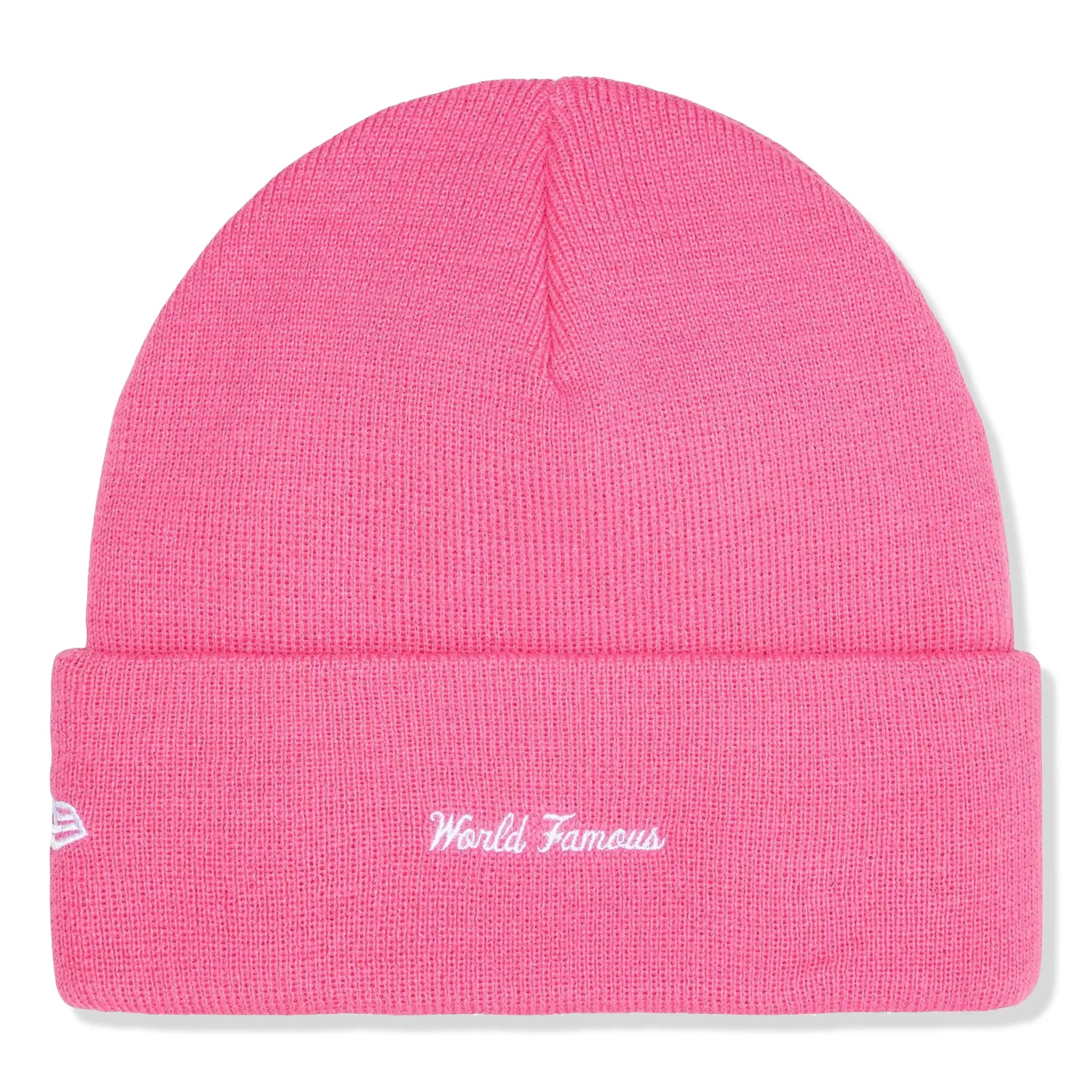 Back View of Supreme New Era Box Logo Magenta Beanie (FW25) FW25BN5-MAGENTA