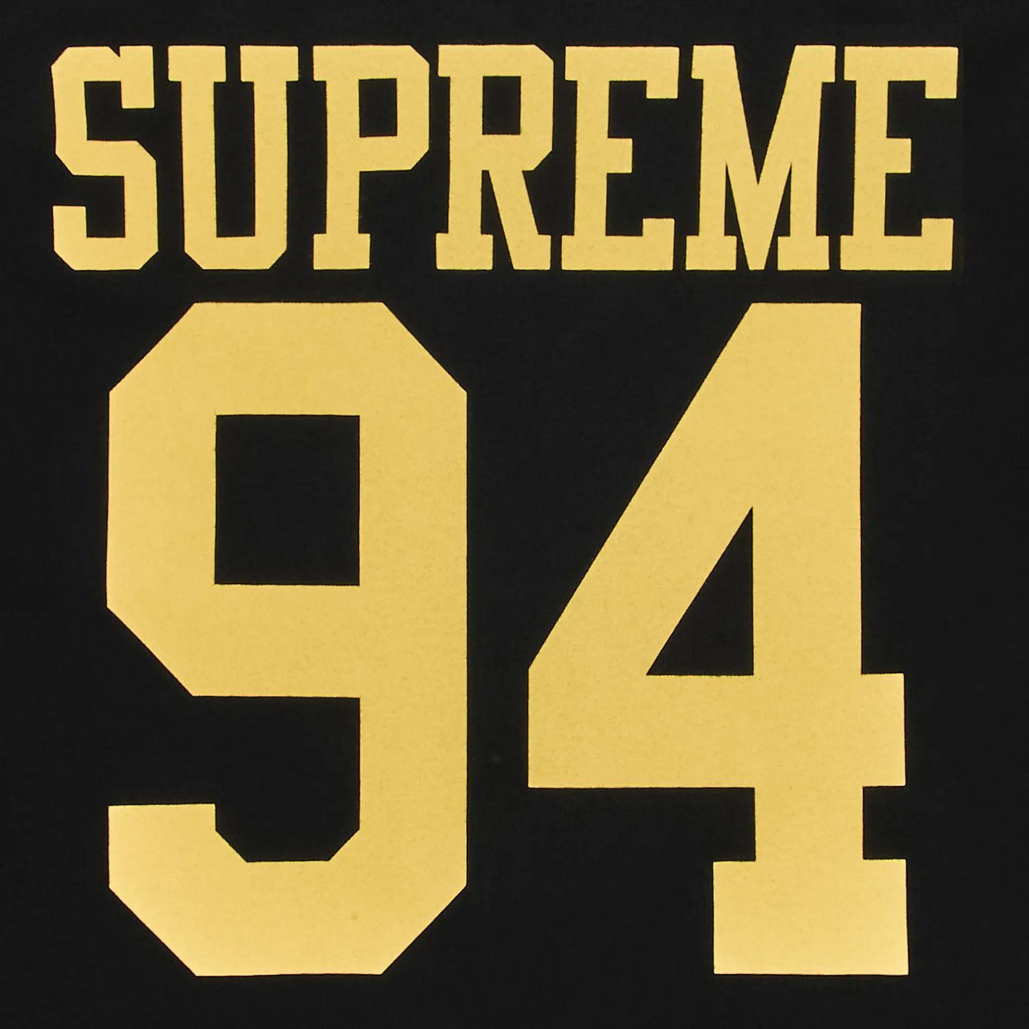 Detailed Logo View of Supreme Split S/S Black Football Jersey SS25KN46 BLACK