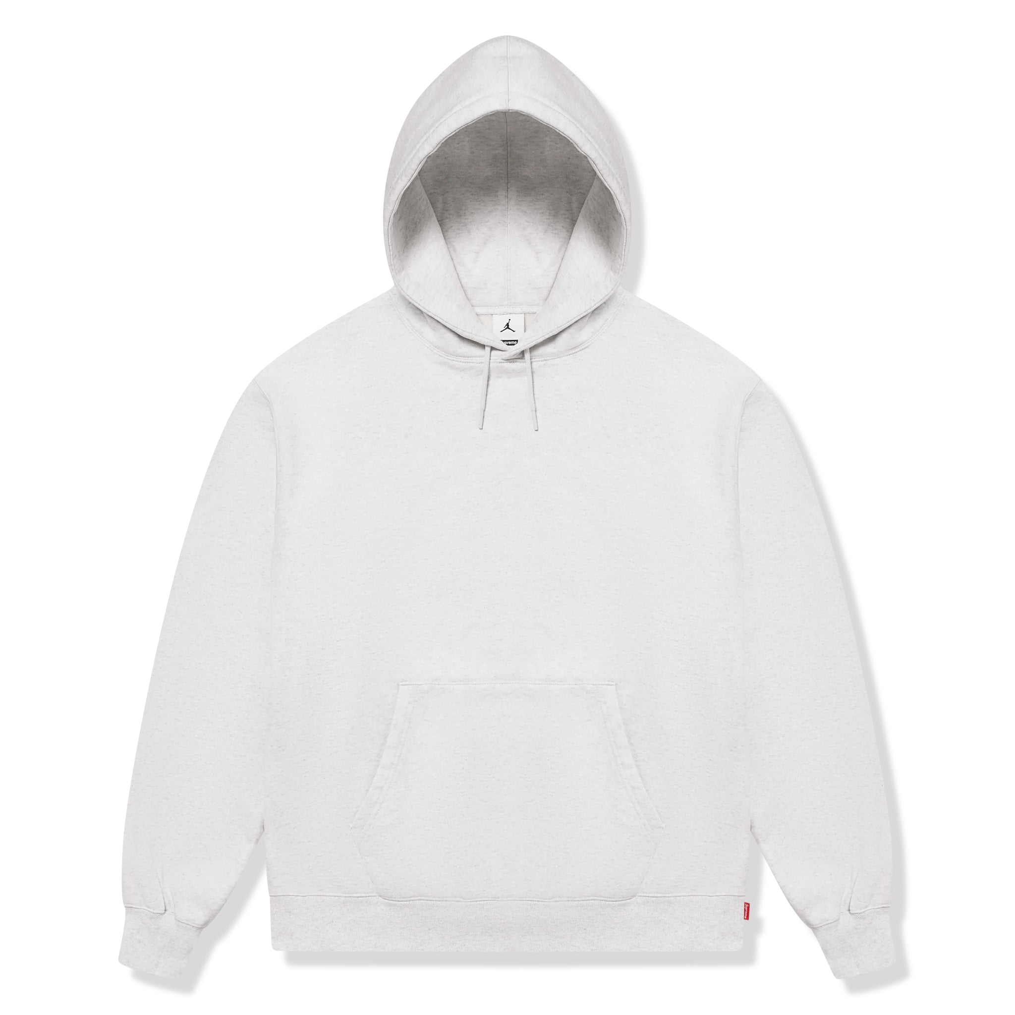 Front view of Supreme x Jordan Ash Grey Hoodie (FW24) FW24SW1 ASH GREY