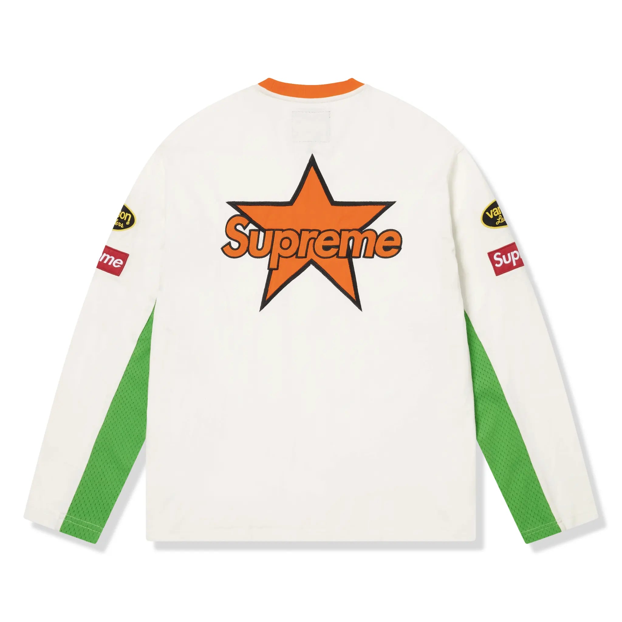 Back View of Supreme x Vanson L/S White Top (SS26)