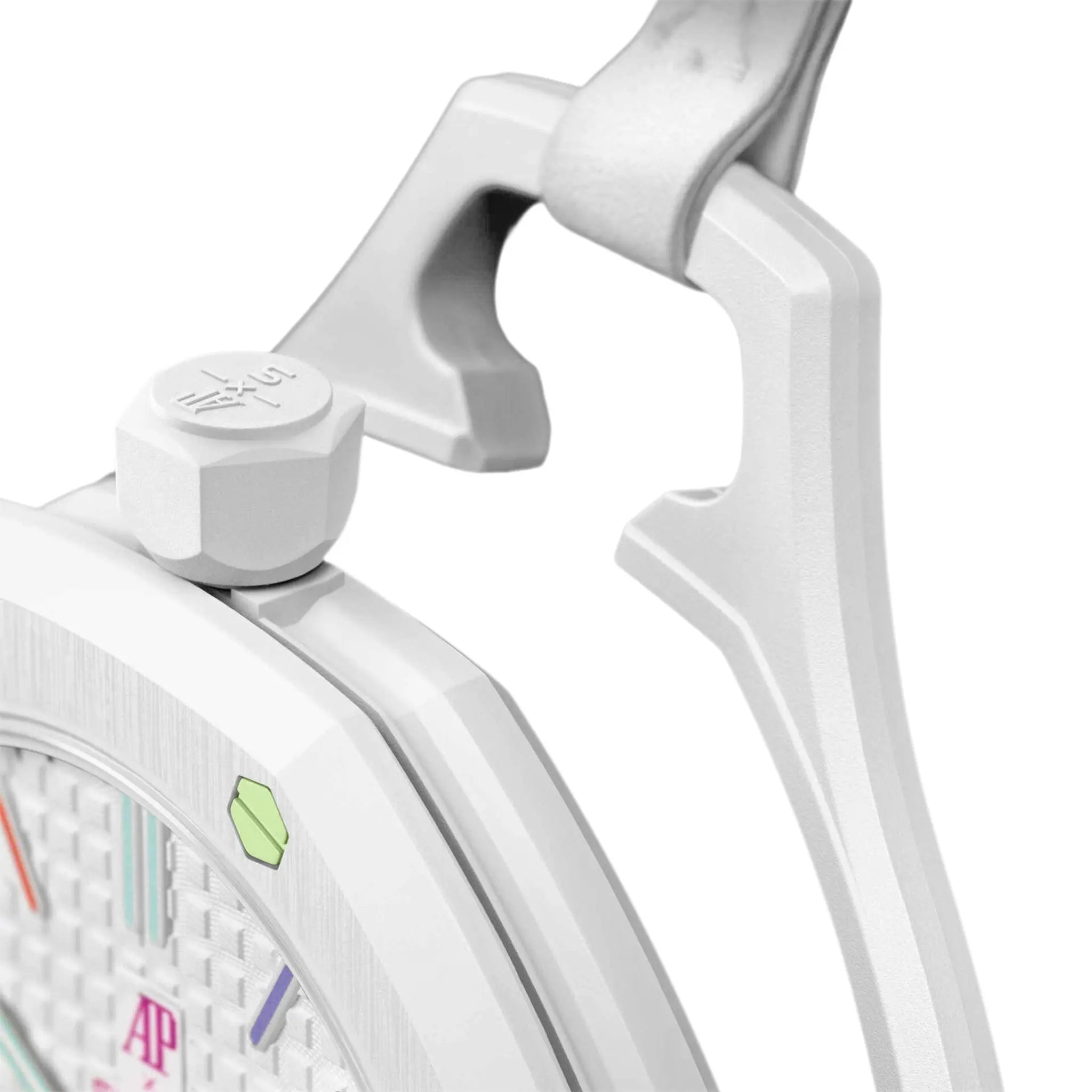 Detailed View of Swatch x Audemars Piguet Royal Pop Huit Blanc SSX03W100N