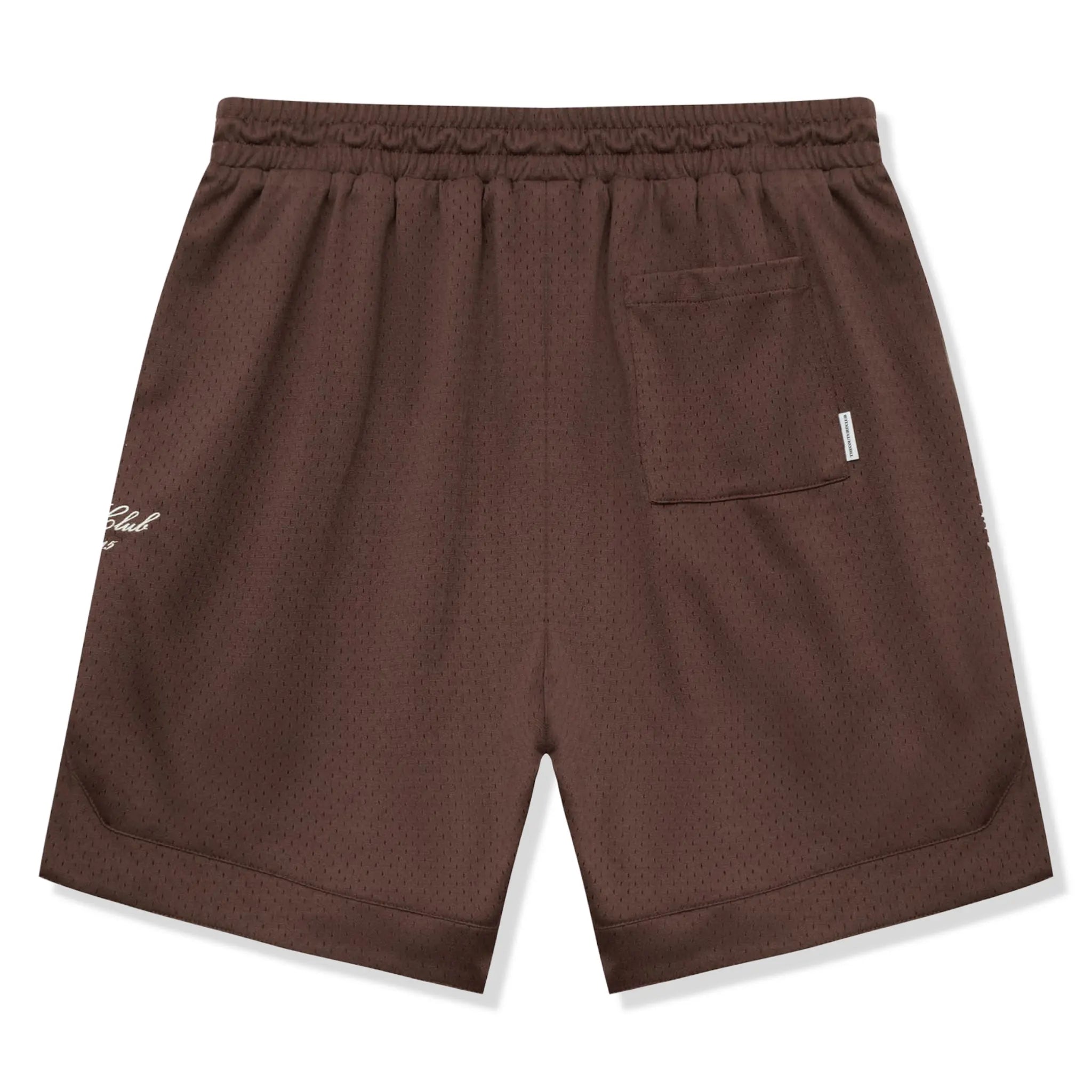 Back View of The Couture Club Airtex Brown Shorts