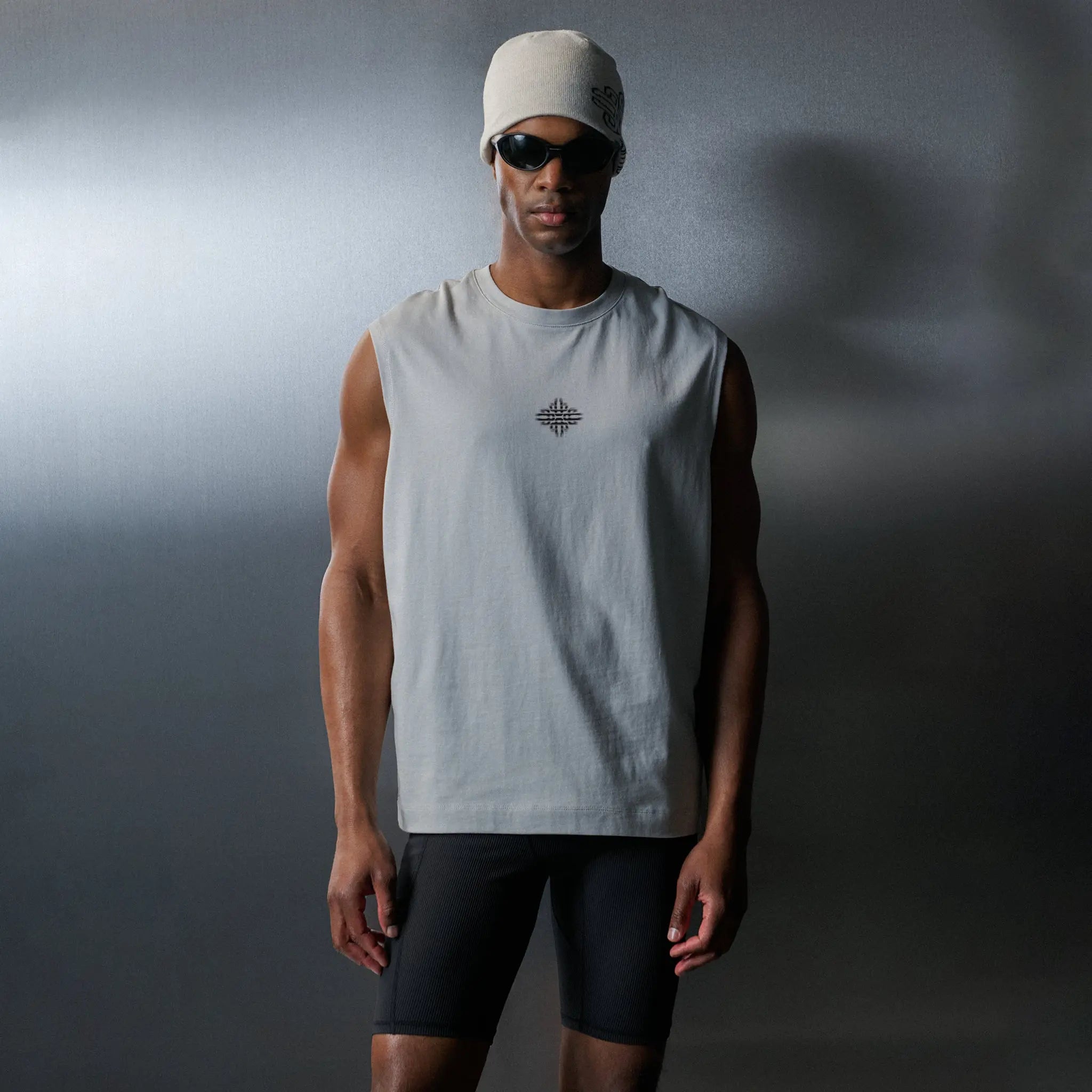 Front View of The Couture Club Luxury In Motion Emblem Salt Vest