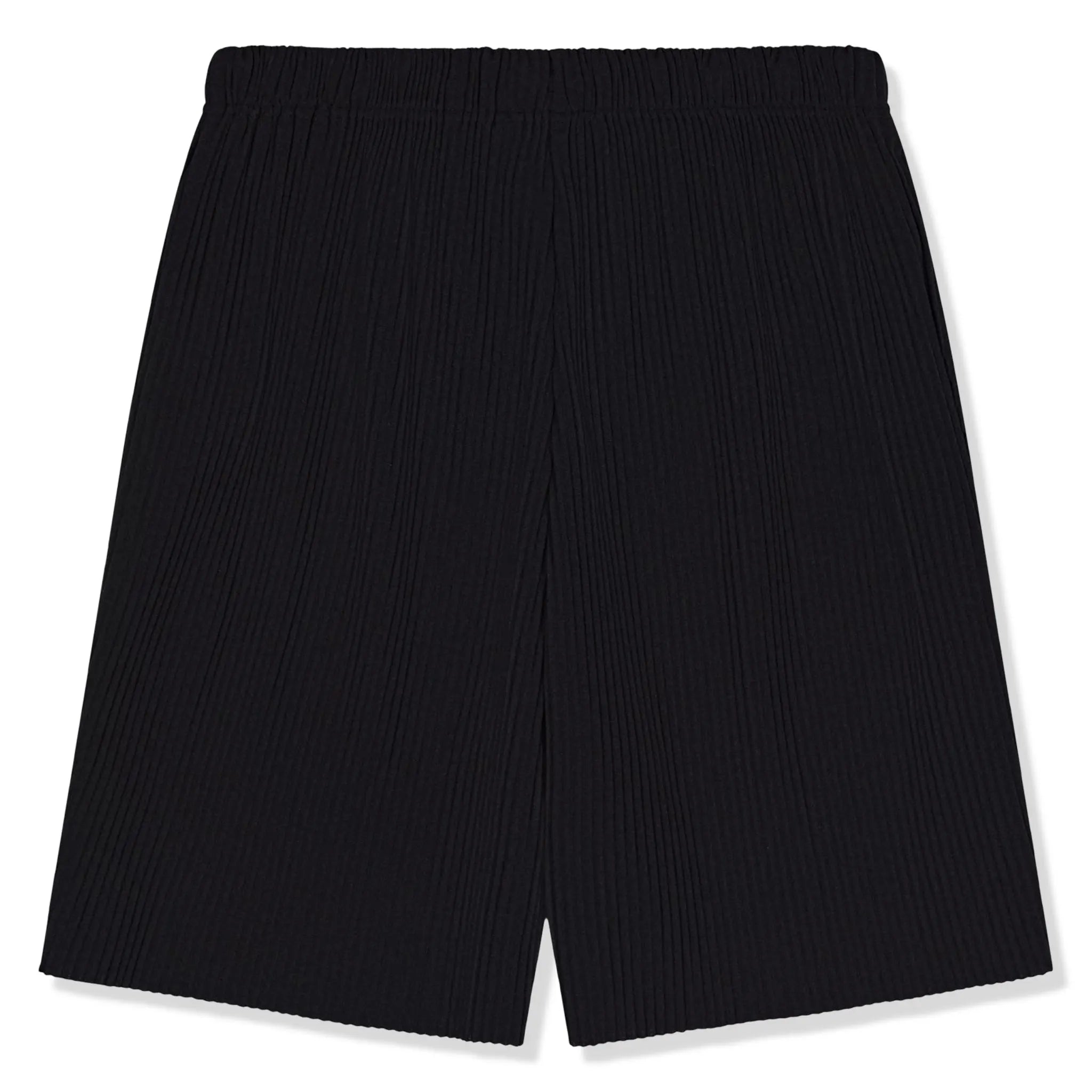 Back View of The Couture Club Plisse Black Shorts