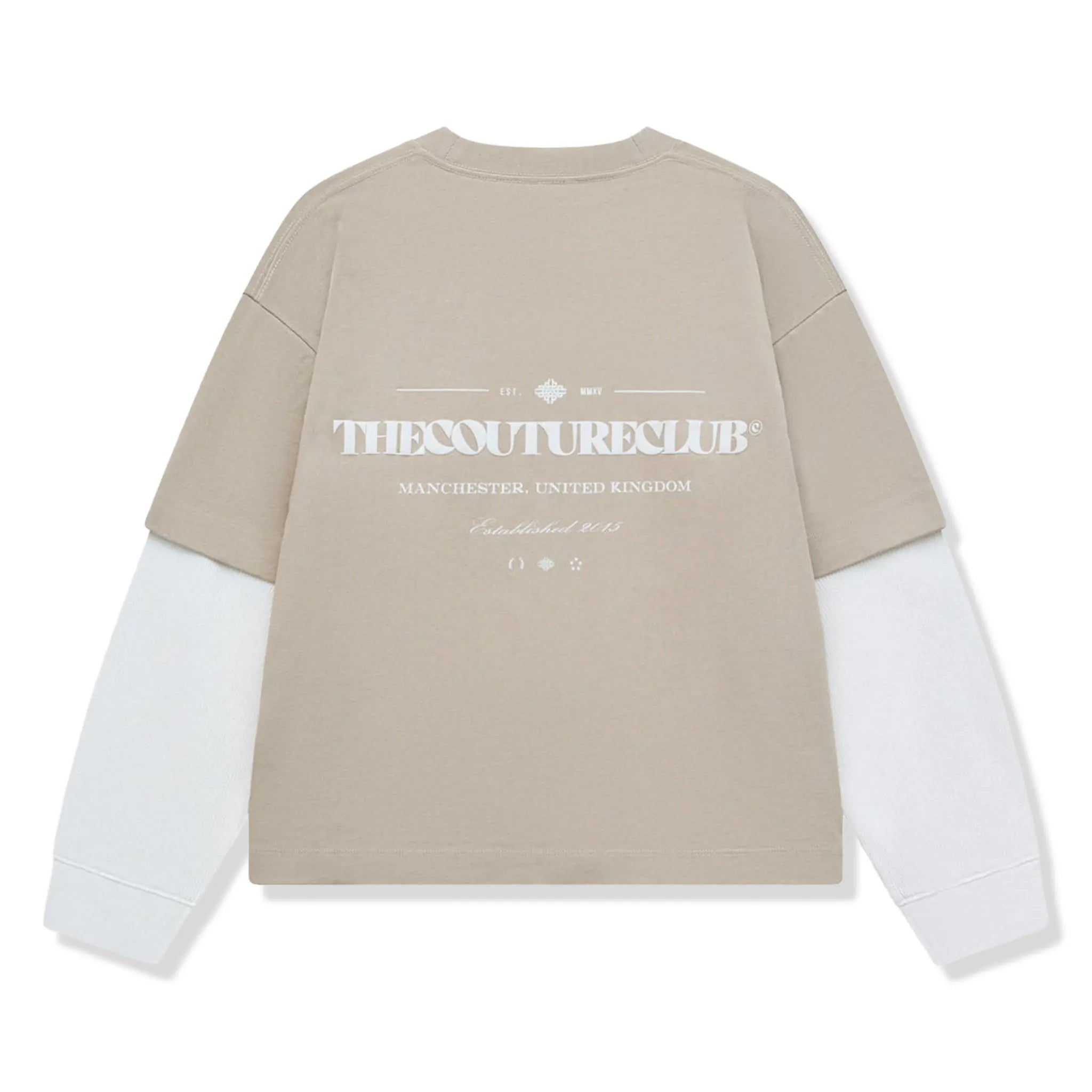 Back View of The Couture Club Waffle Double Layer Graphic L/S Mushroom T-Shirt