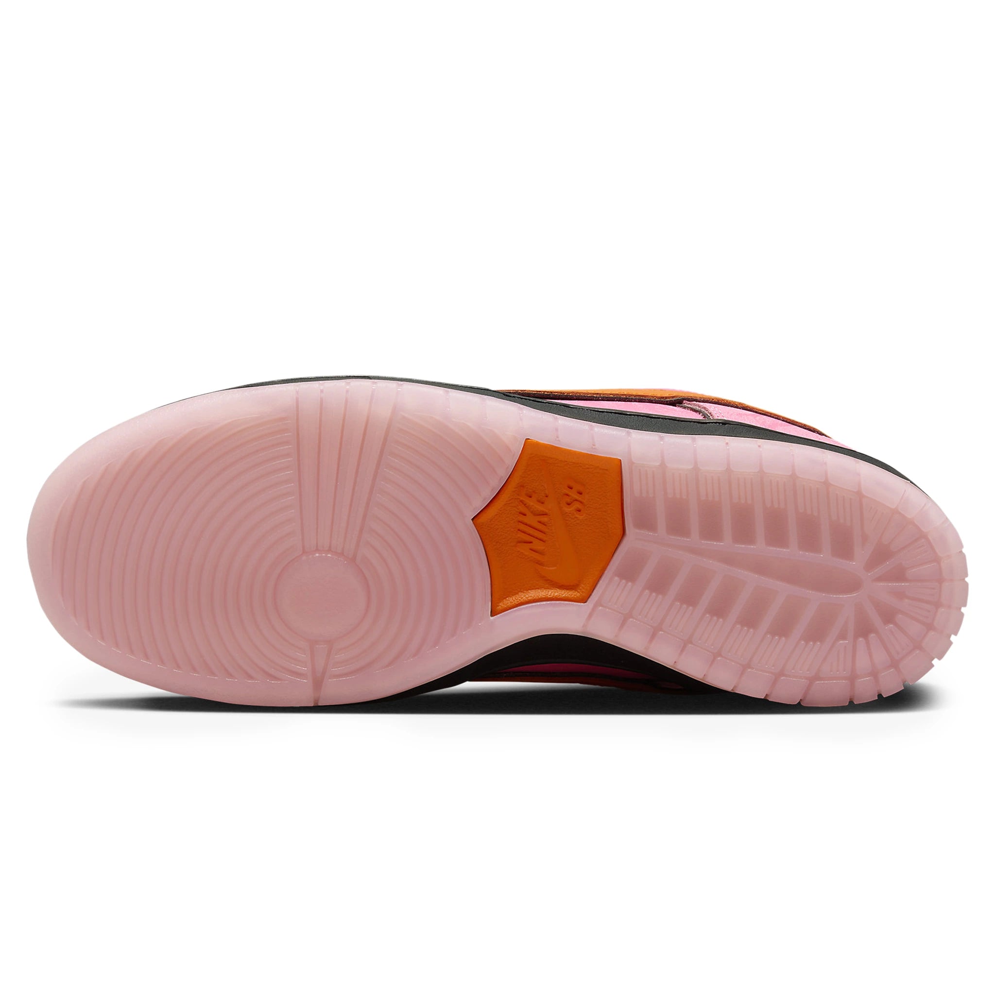 Sole view of The Powerpuff Girls x Nike SB Dunk Low Blossom FD2631-600