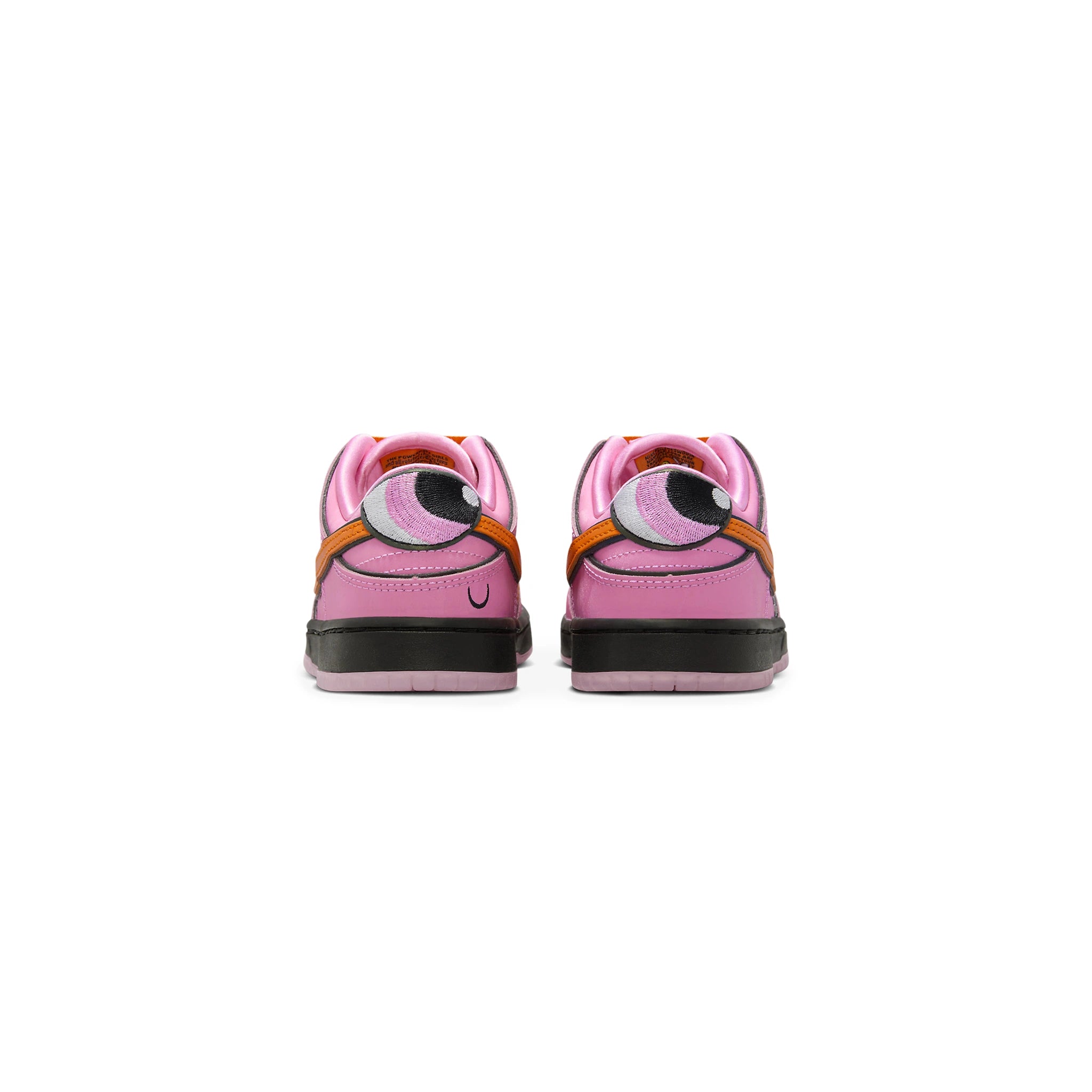 Heel View of The Powerpuff Girls x Nike SB Dunk Low Blossom (PS)