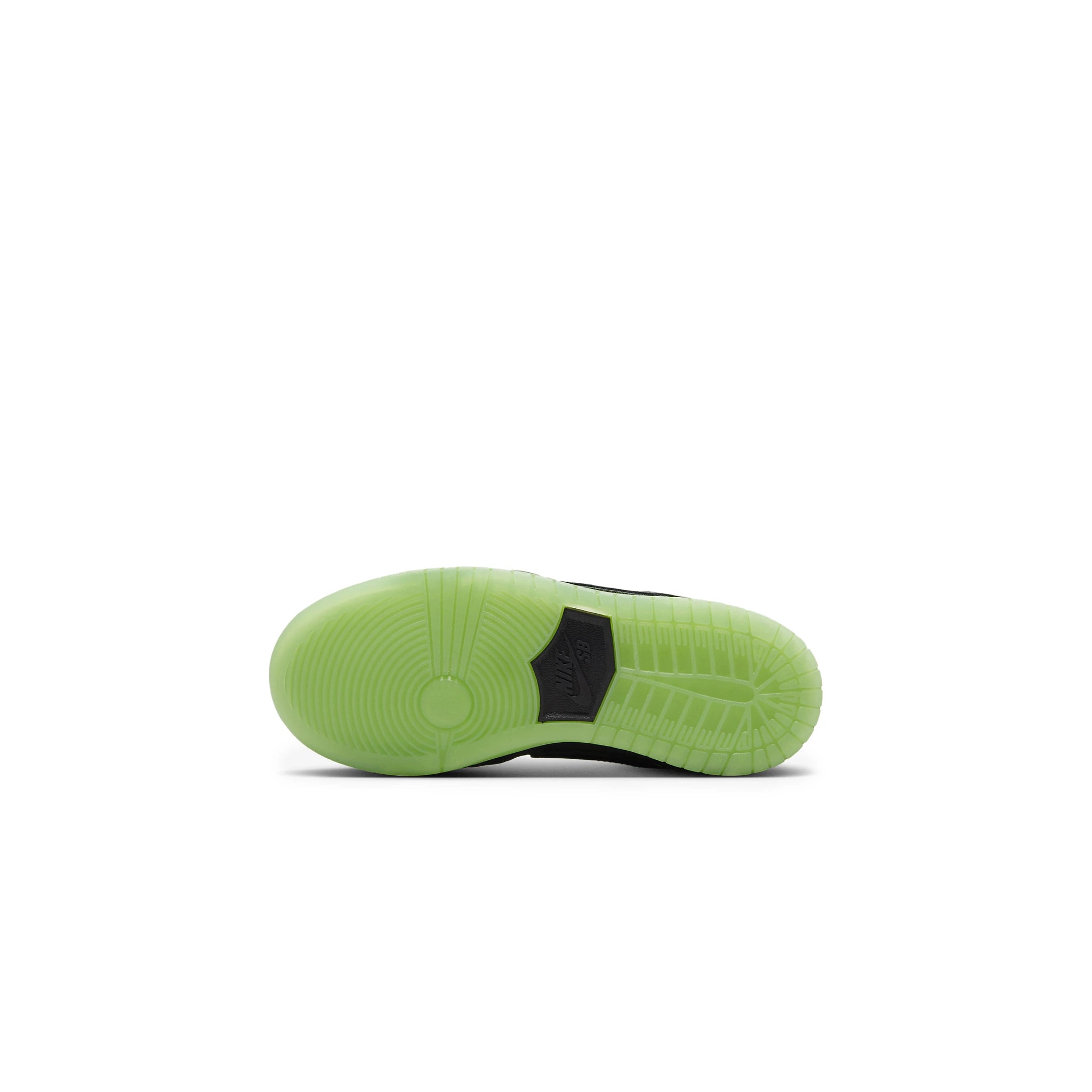 Sole view of The Powerpuff Girls x Nike SB Dunk Low Buttercup (PS)