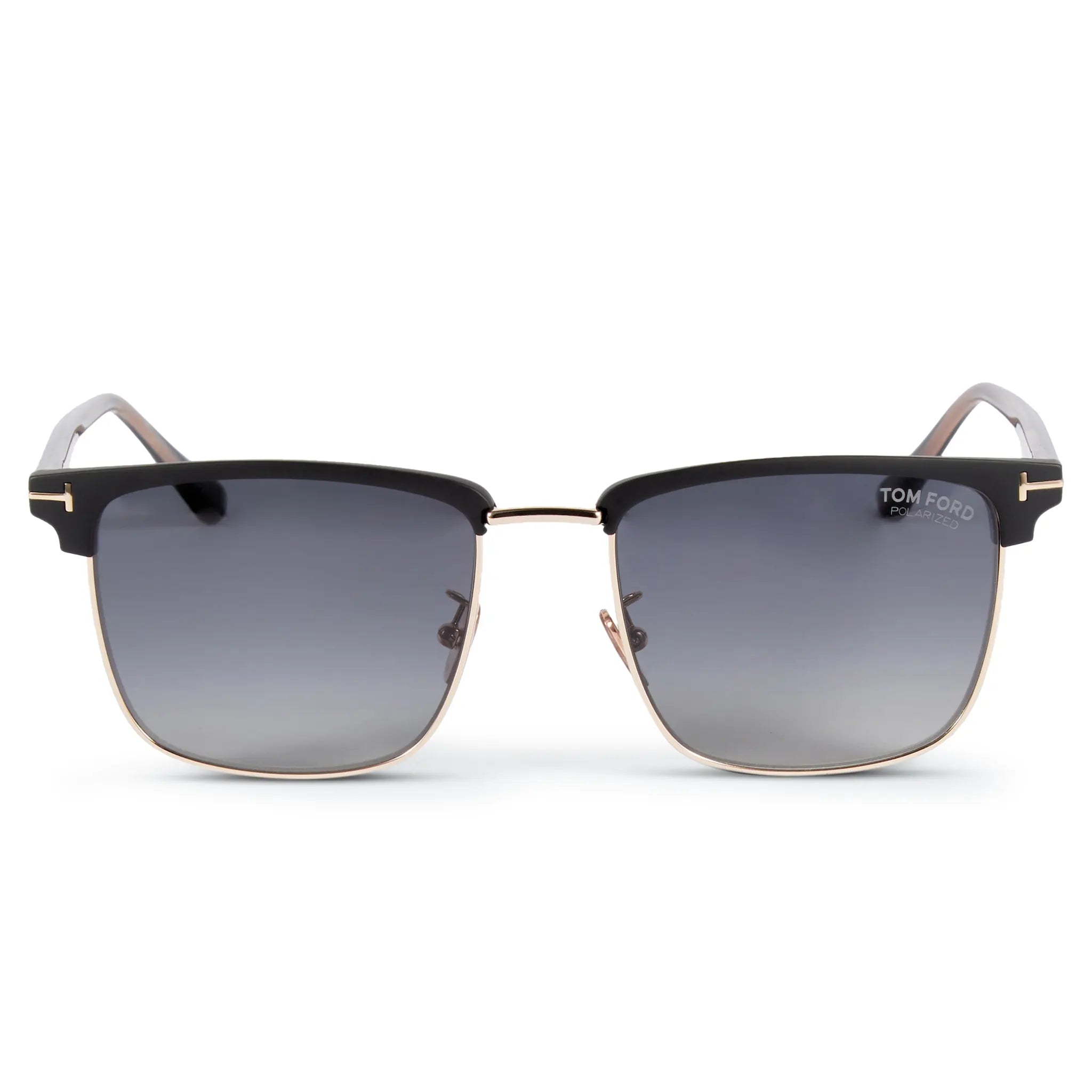 Front view of Tom Ford Hudson-02 FT0997-H 02D 55 Black Polarised Sunglasses