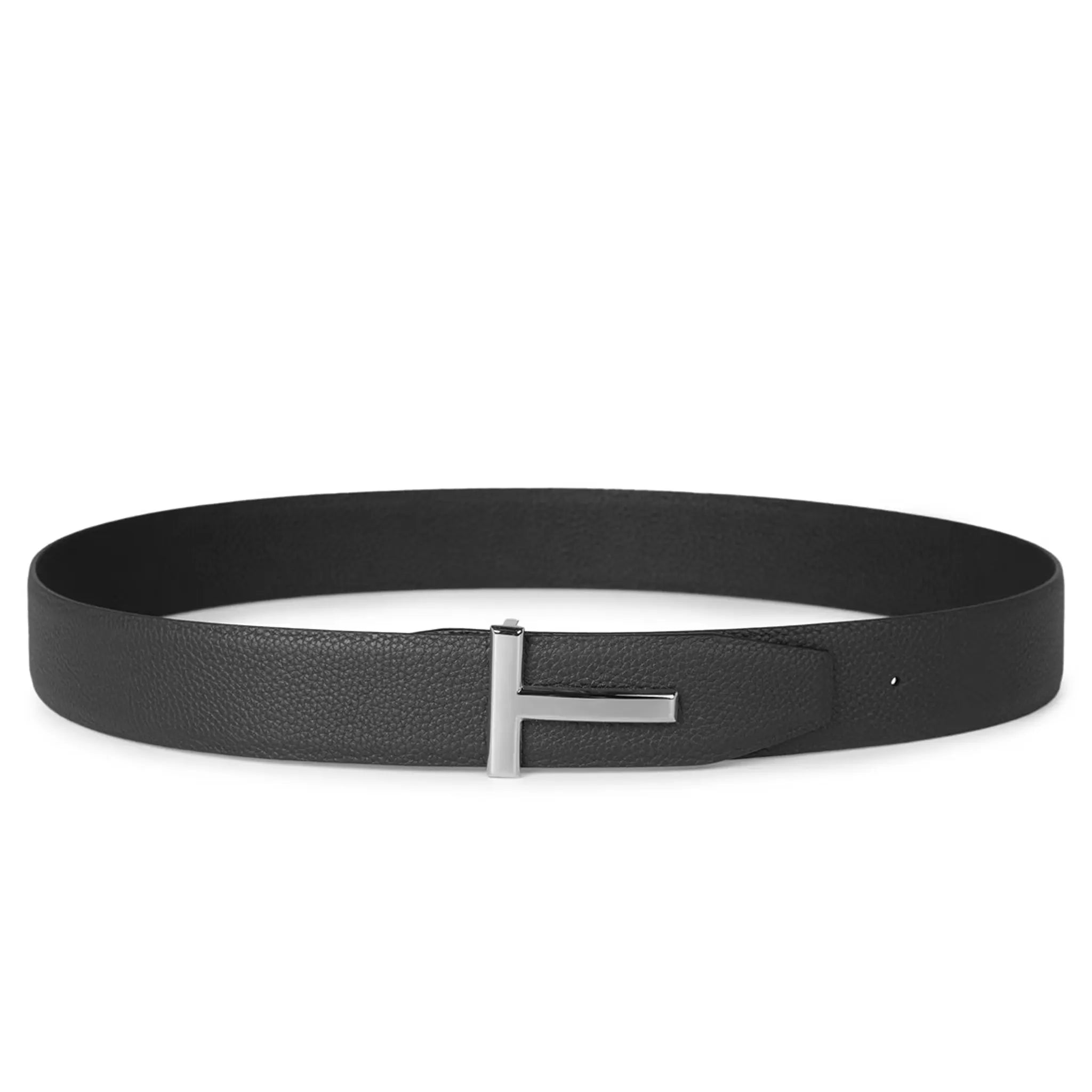 Front view of Tom Ford Reversible T Logo Belt