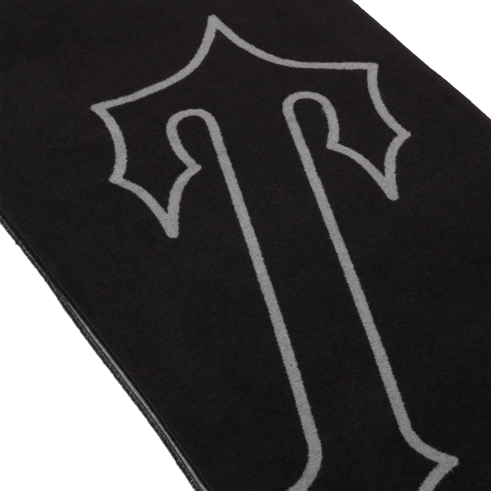 Detail view of Trapstar Irongate Black Grey T Scarf 03492-08