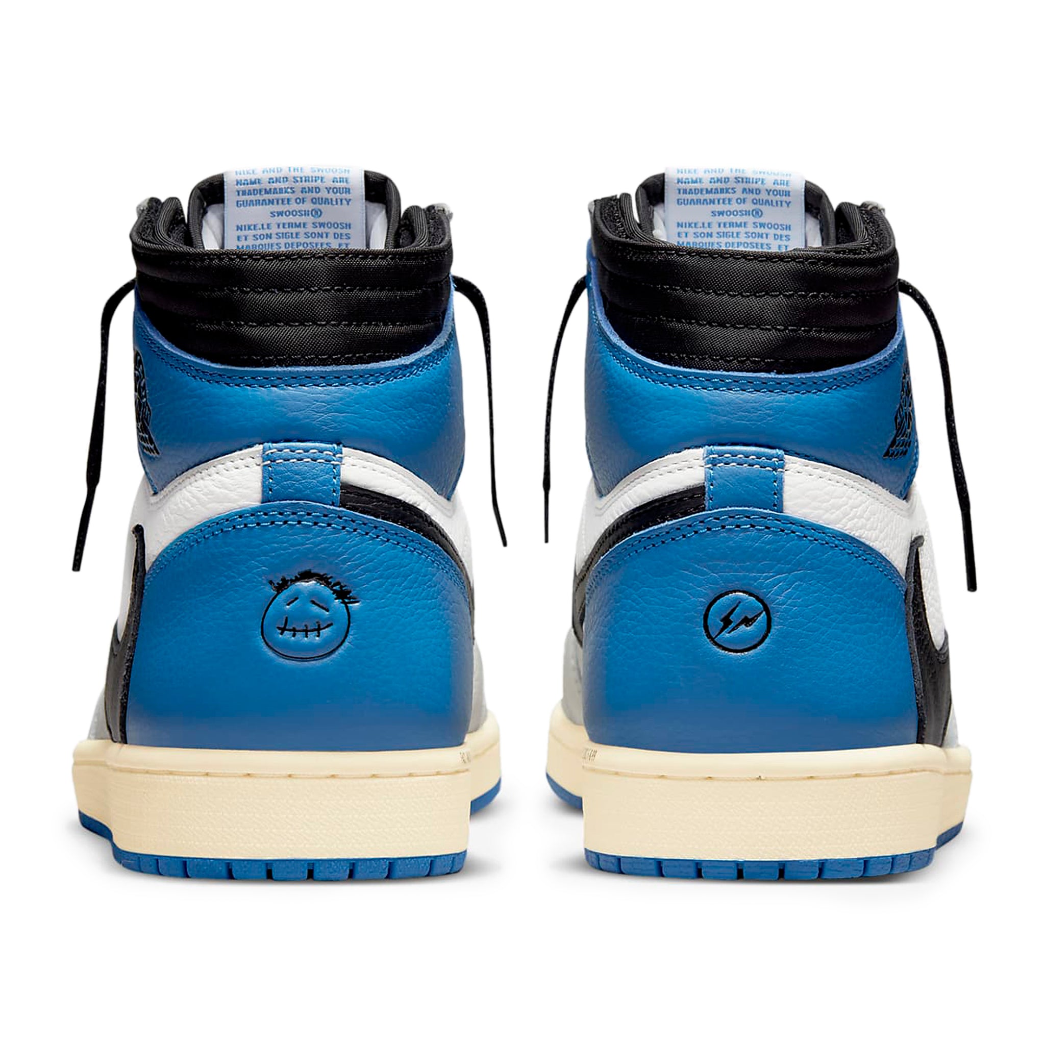 Back View of Travis Scott x Air Jordan 1 High OG SP Fragment Design DH3227-105