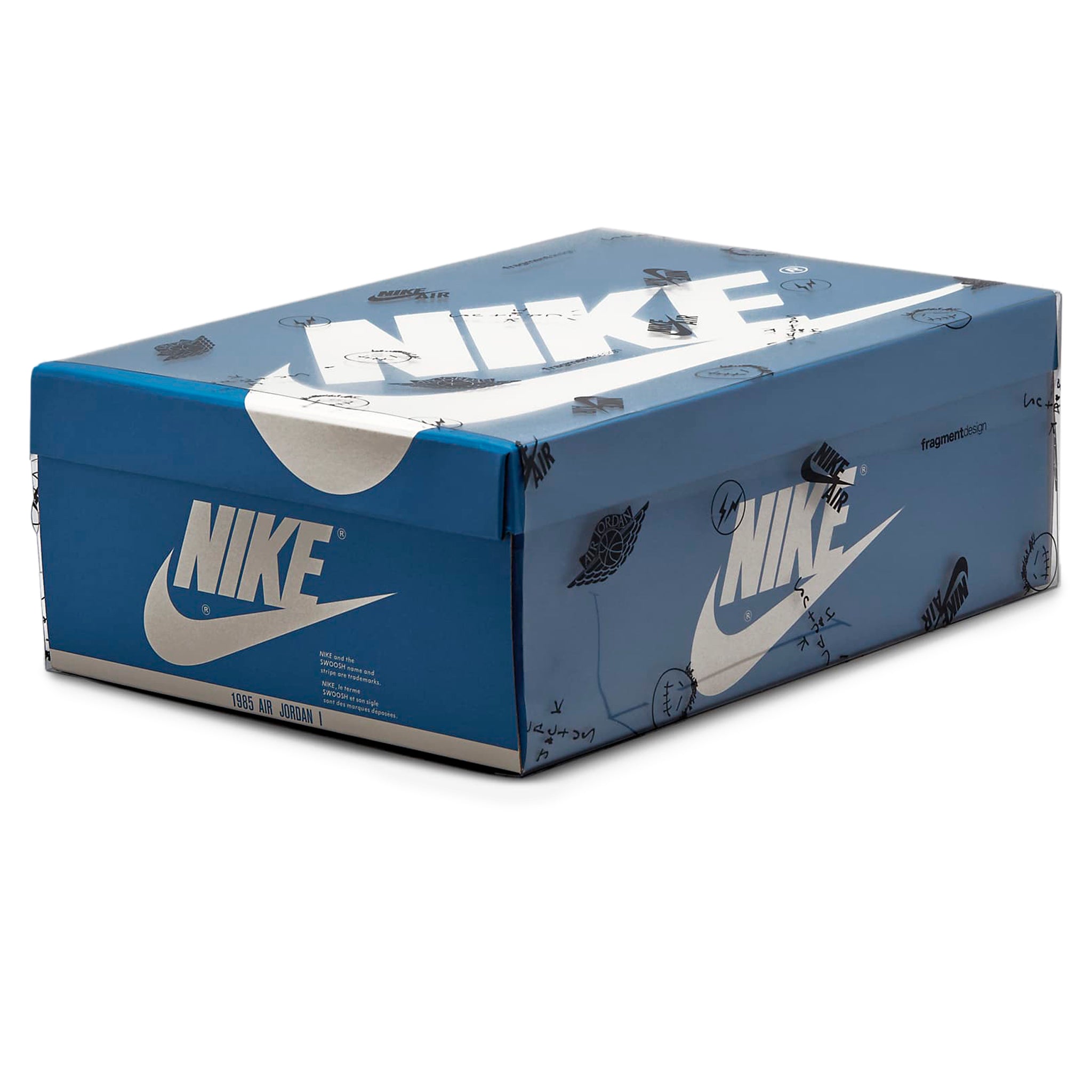 Box View of Travis Scott x Air Jordan 1 High OG SP Fragment Design DH3227-105