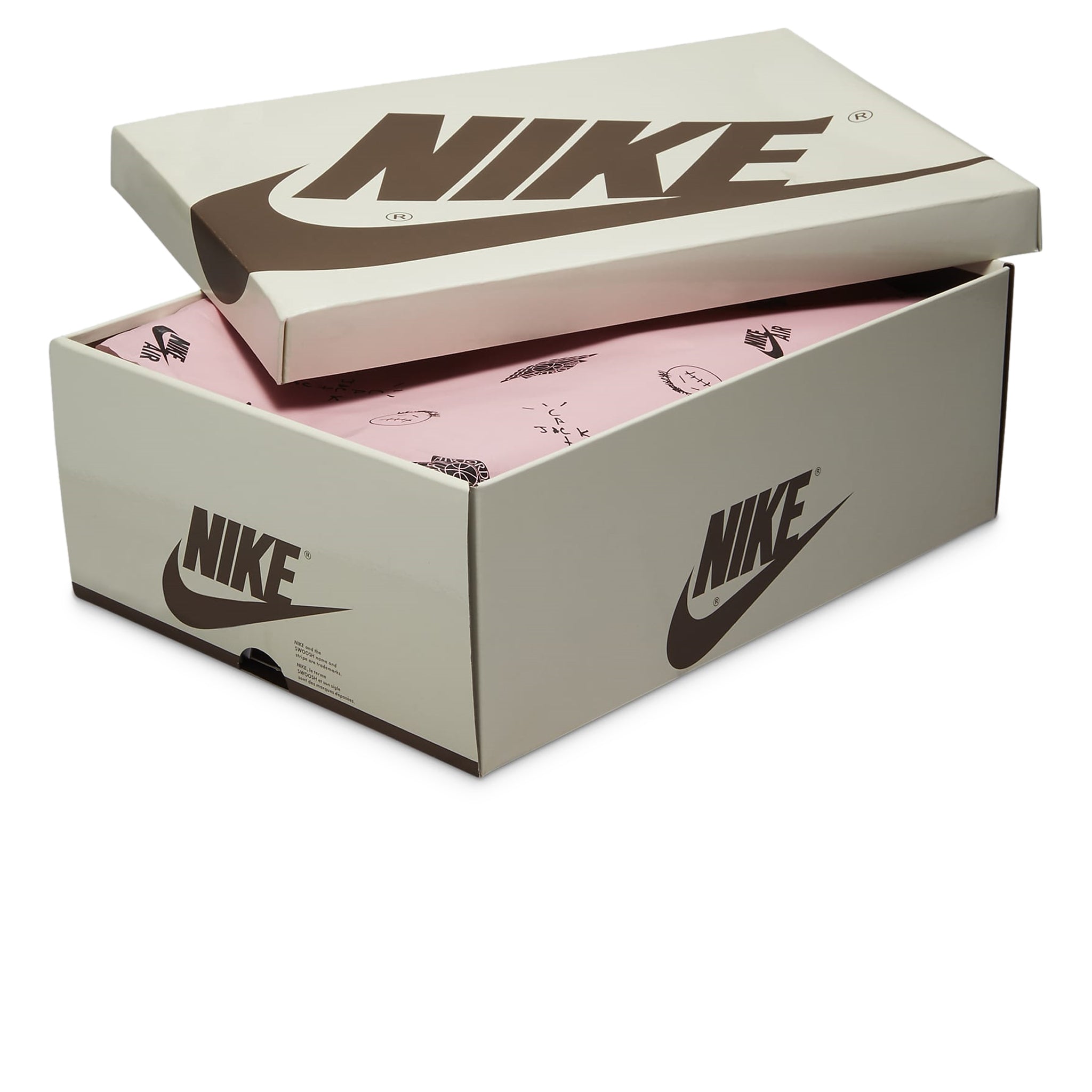 Box view of Travis Scott x Air Jordan 1 Low OG SP Reverse Mocha DM7866-162