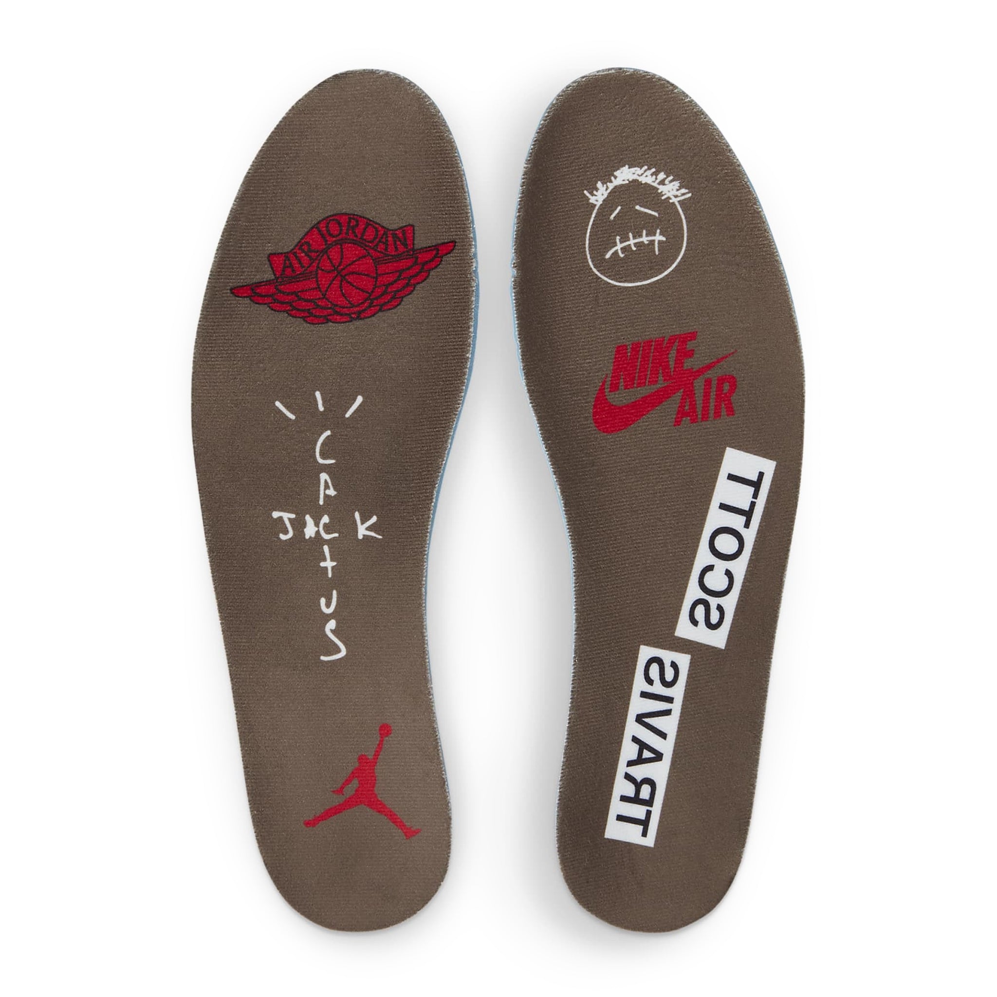 Insole view of Travis Scott x Air Jordan 1 Low OG SP Reverse Mocha DM7866-162