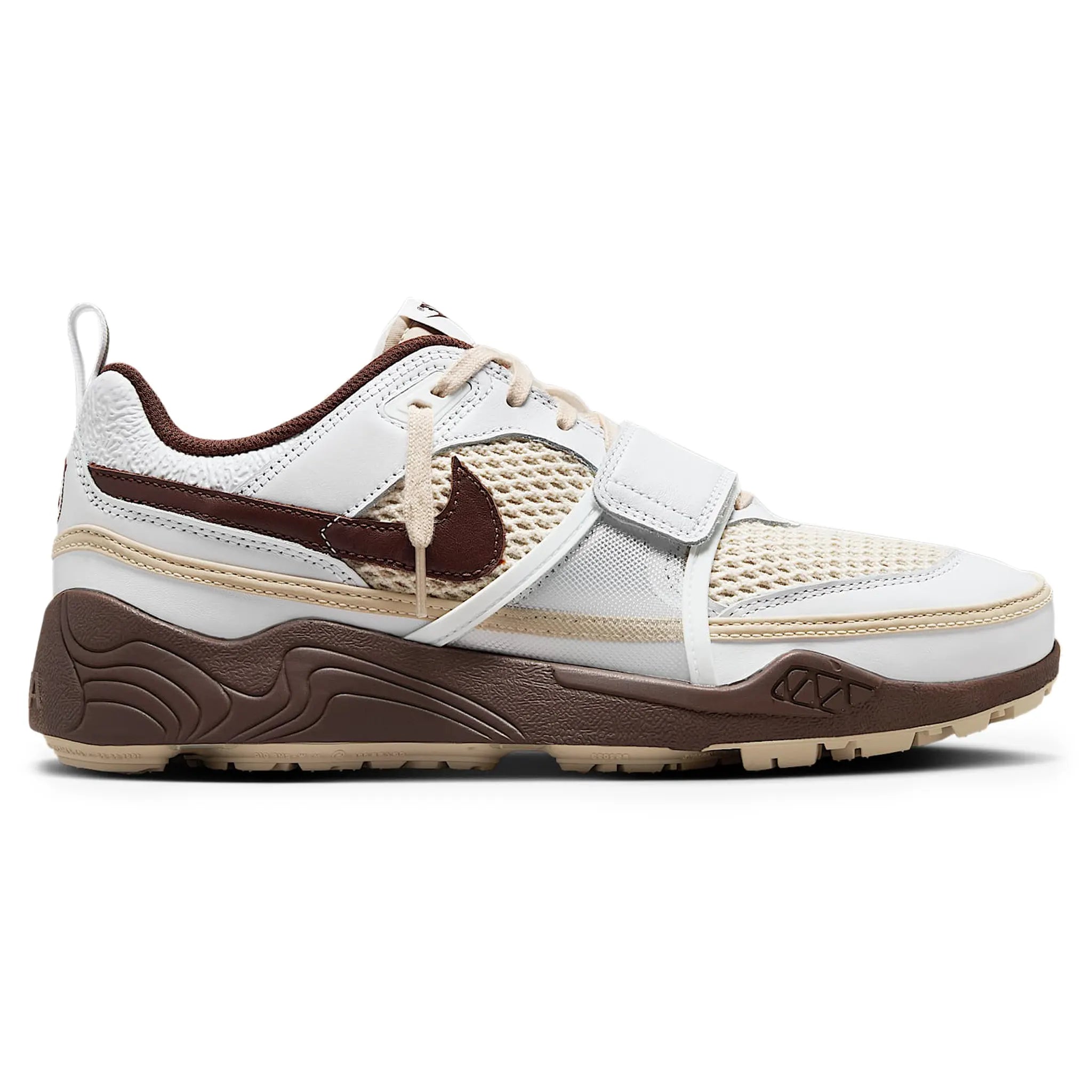 Side View of Travis Scott X Nike Zoom Field Jaxx Light Chocolate HQ3073-100