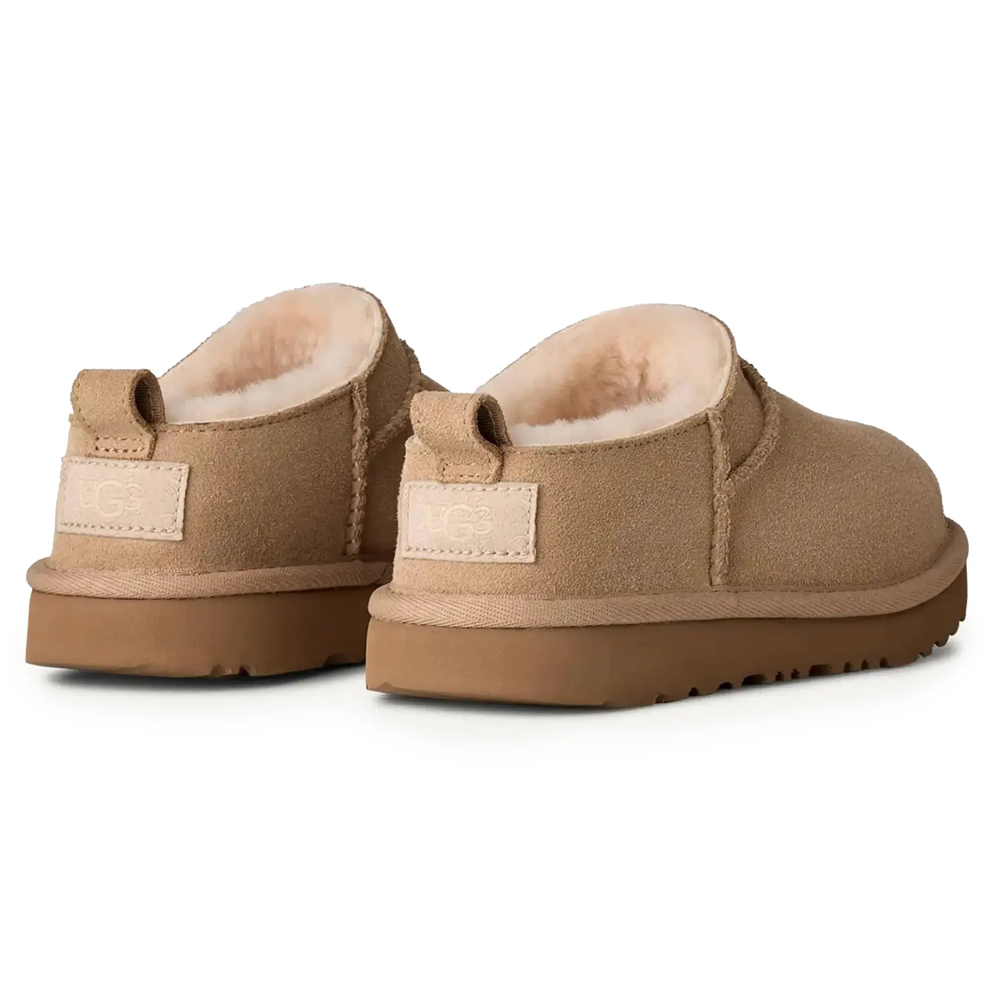 Back Side View of UGG Classic Micro Beige Kids Slippers UGGA5020188232