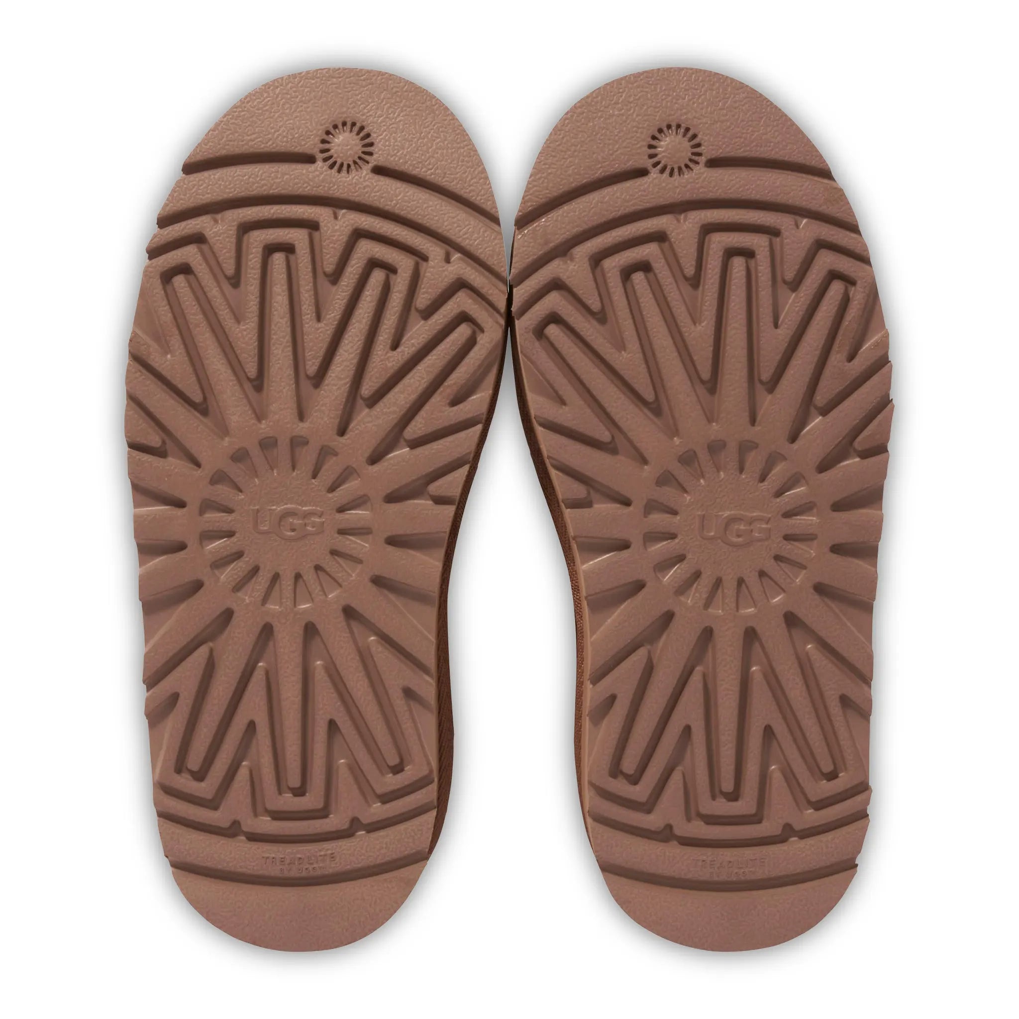 Sole View of UGG Classic Mini Platform Girls Brown Boots UGGA3022154234