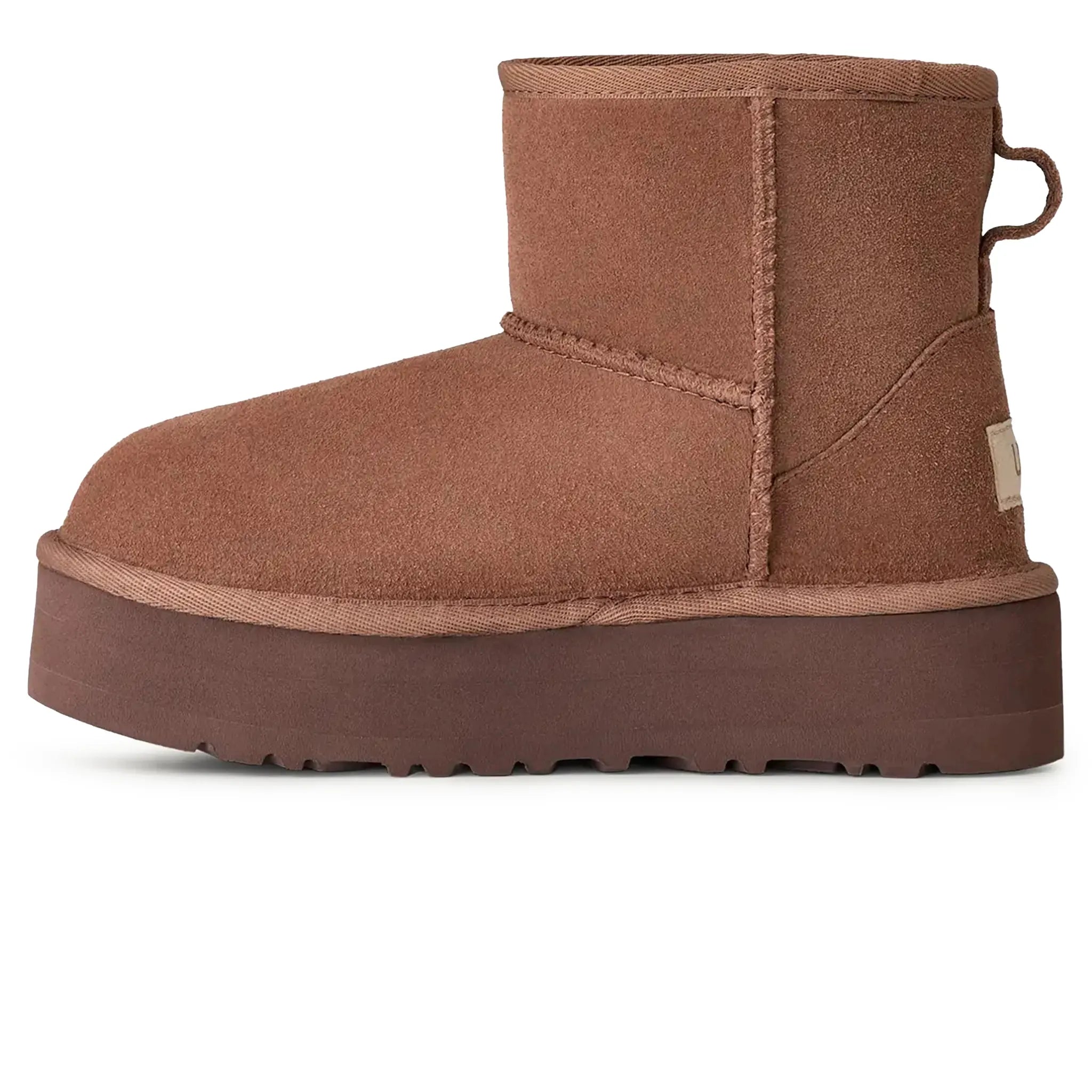 Side View of UGG Classic Mini Platform Girls Brown Boots UGGA5006154228