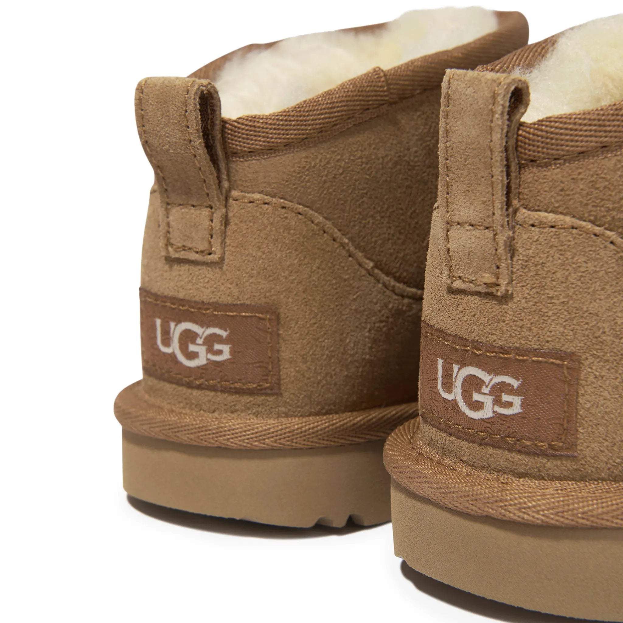Back Side View of UGG Classic Ultra Mini Kids Brown Boots UGGA2015101211