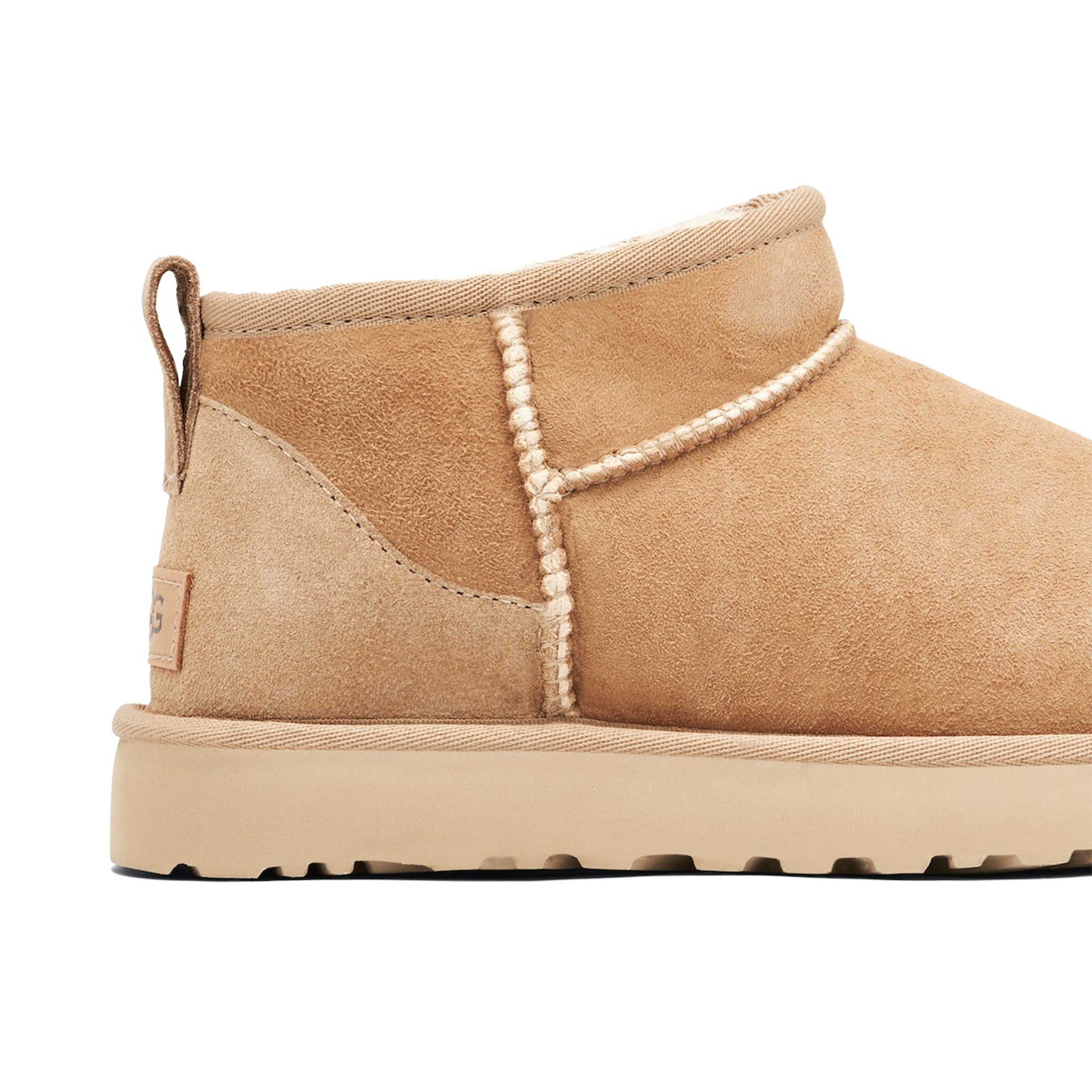 Back view of UGG Classic Ultra Mini Sand (W) 1116109-SAN
