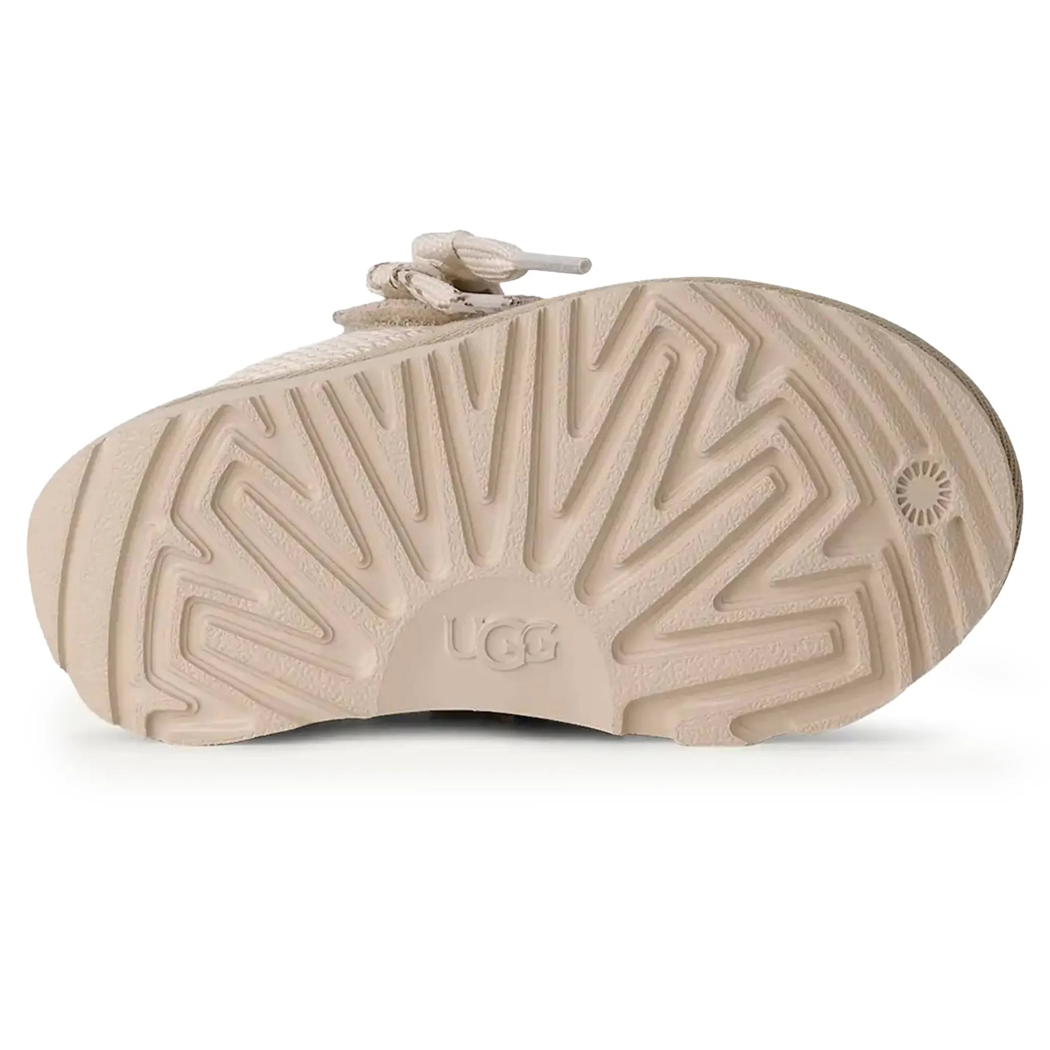 Sole View of UGG Lo Lowmel Kids Ivory Trainers UGGA5014156231