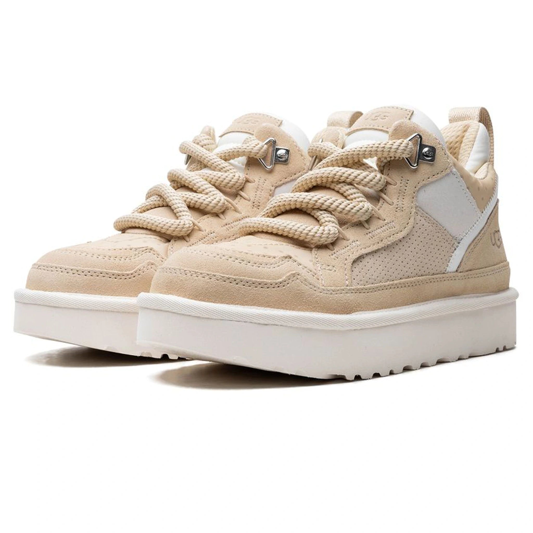 Front side view of UGG Lowmel Trainer Spring Biscotti (W) 1152759-BSCT