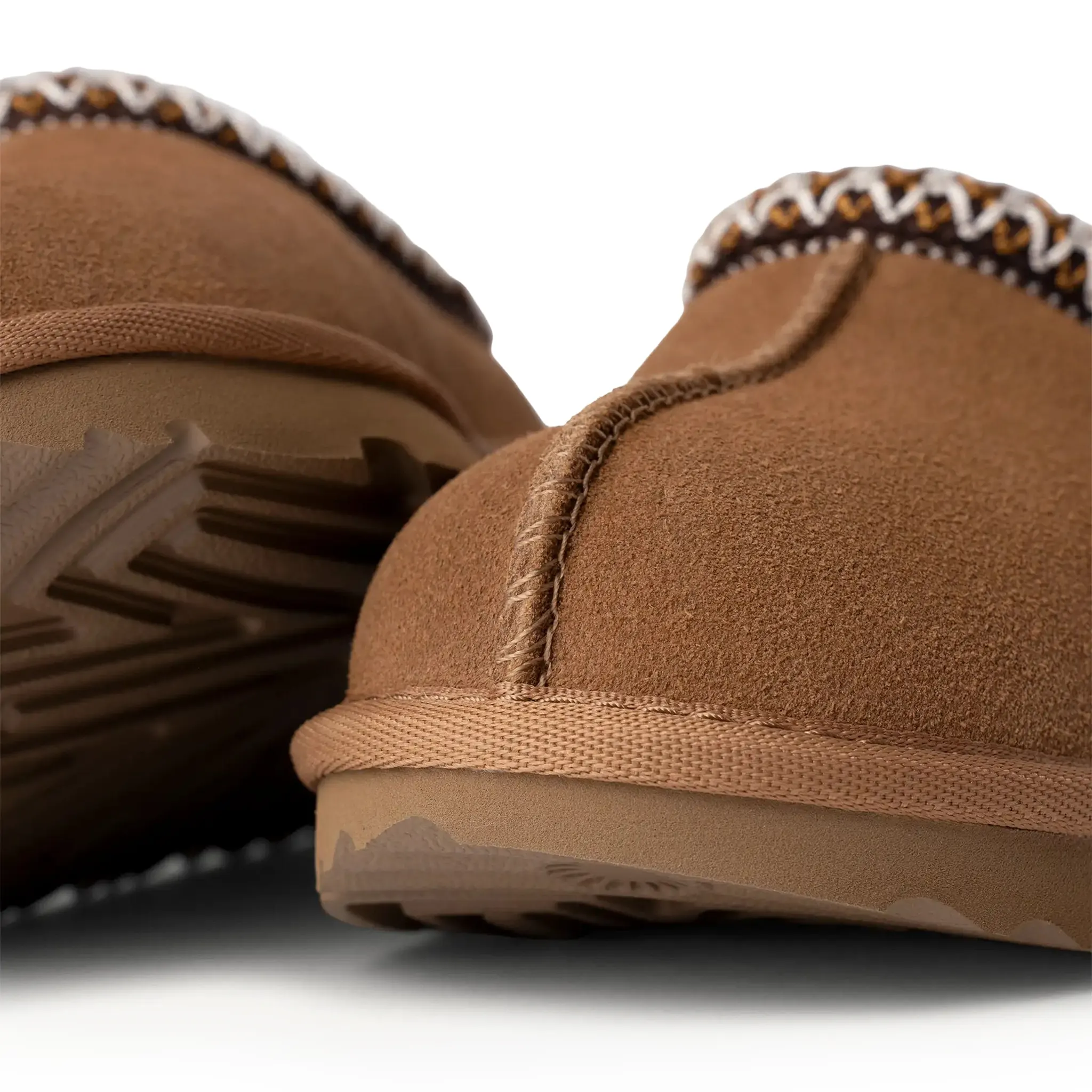 Detailed View of UGG Tasman II Kids Suede Chestnut Slippers UGGA5002154229