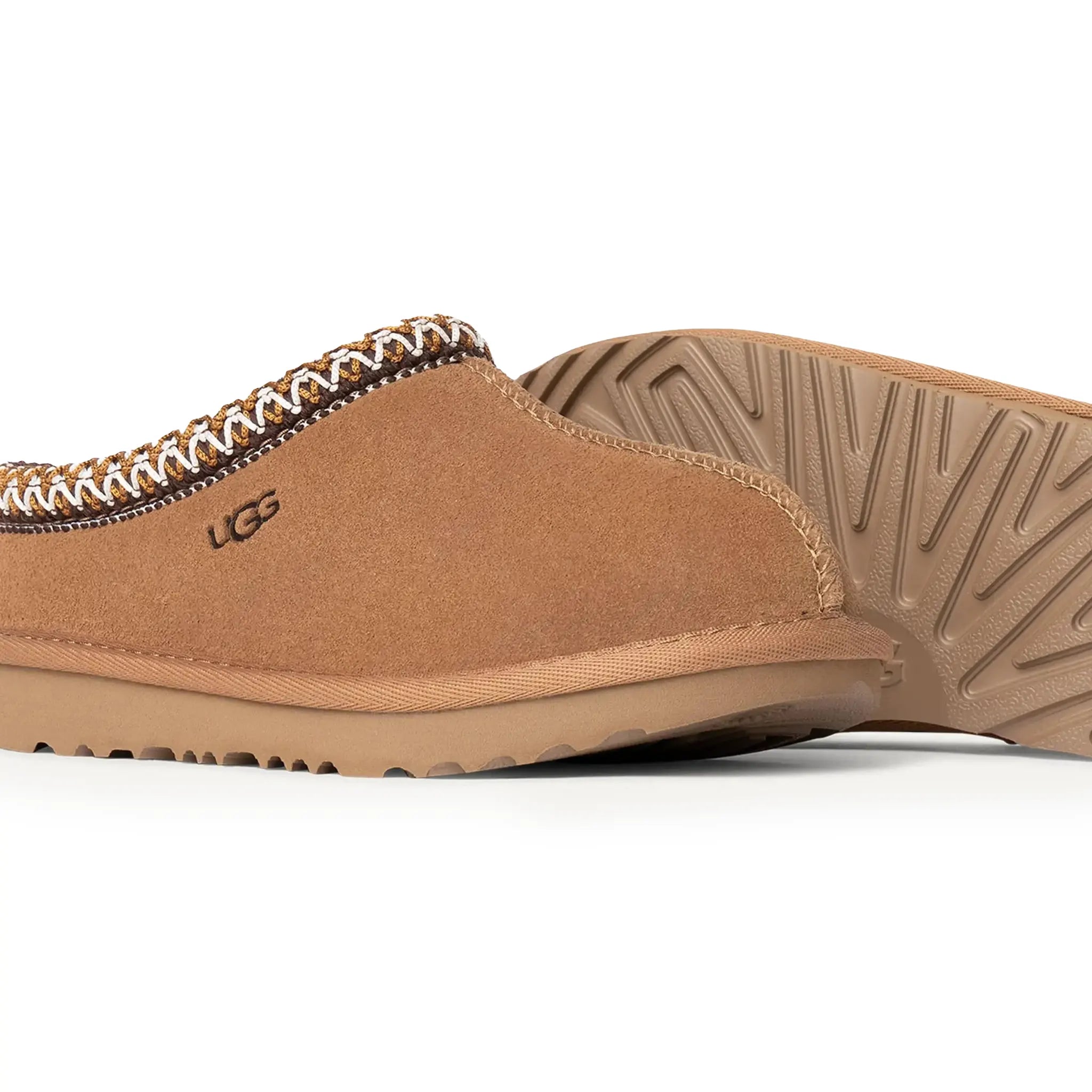 Front Side View of UGG Tasman II Kids Suede Chestnut Slippers UGGA5002154229