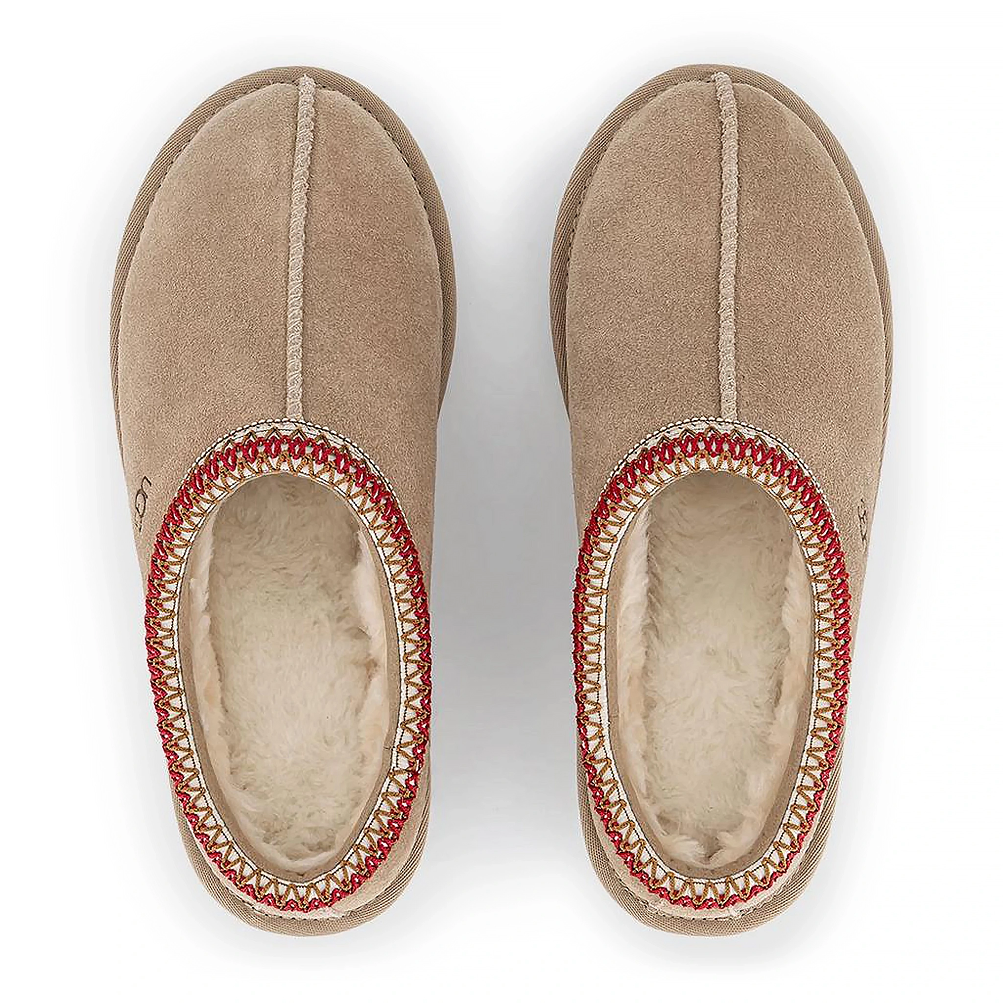Top view of UGG Tasman Sand Dark Cherry Slippers (W) 5955-SNDD