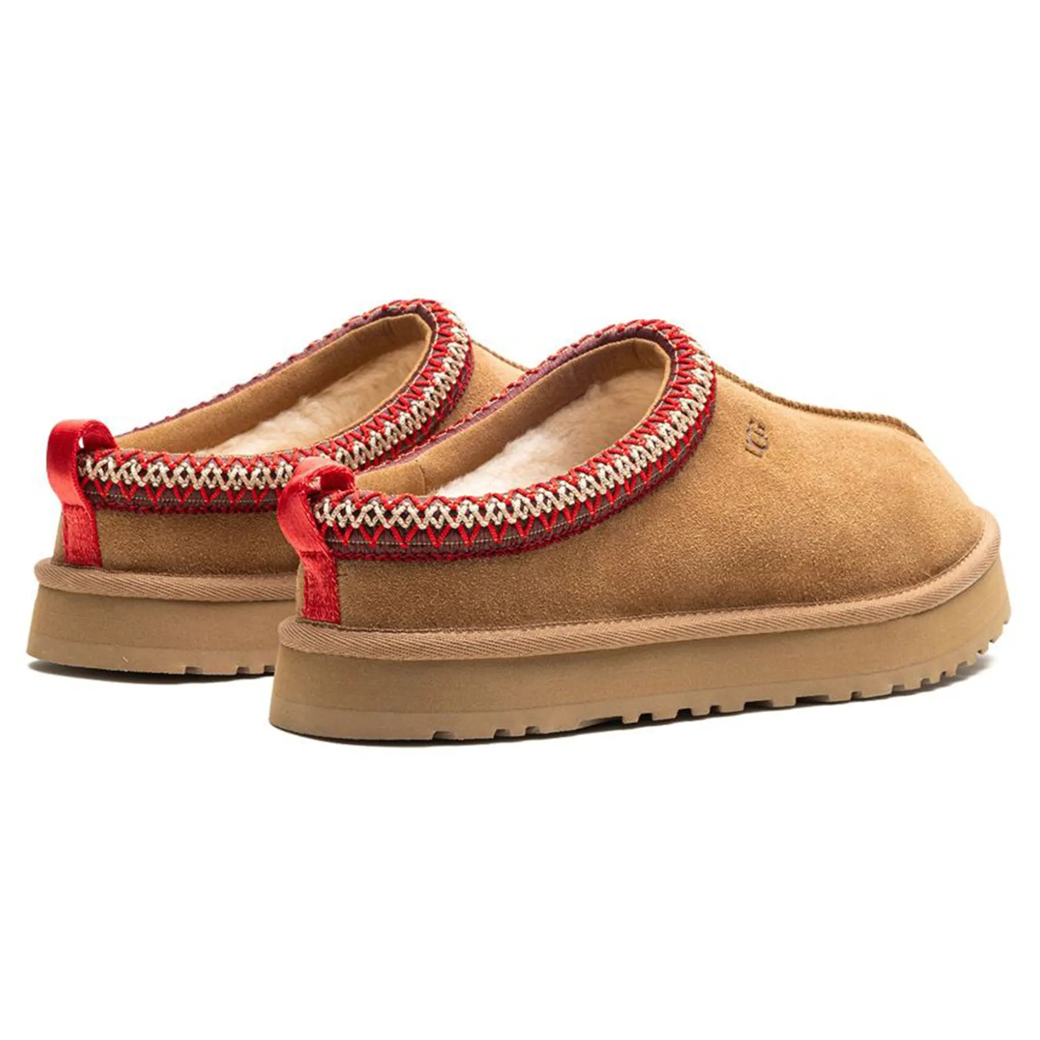 Back view of UGG Tazz Chestnut Kids Slippers 1143776K-CHE