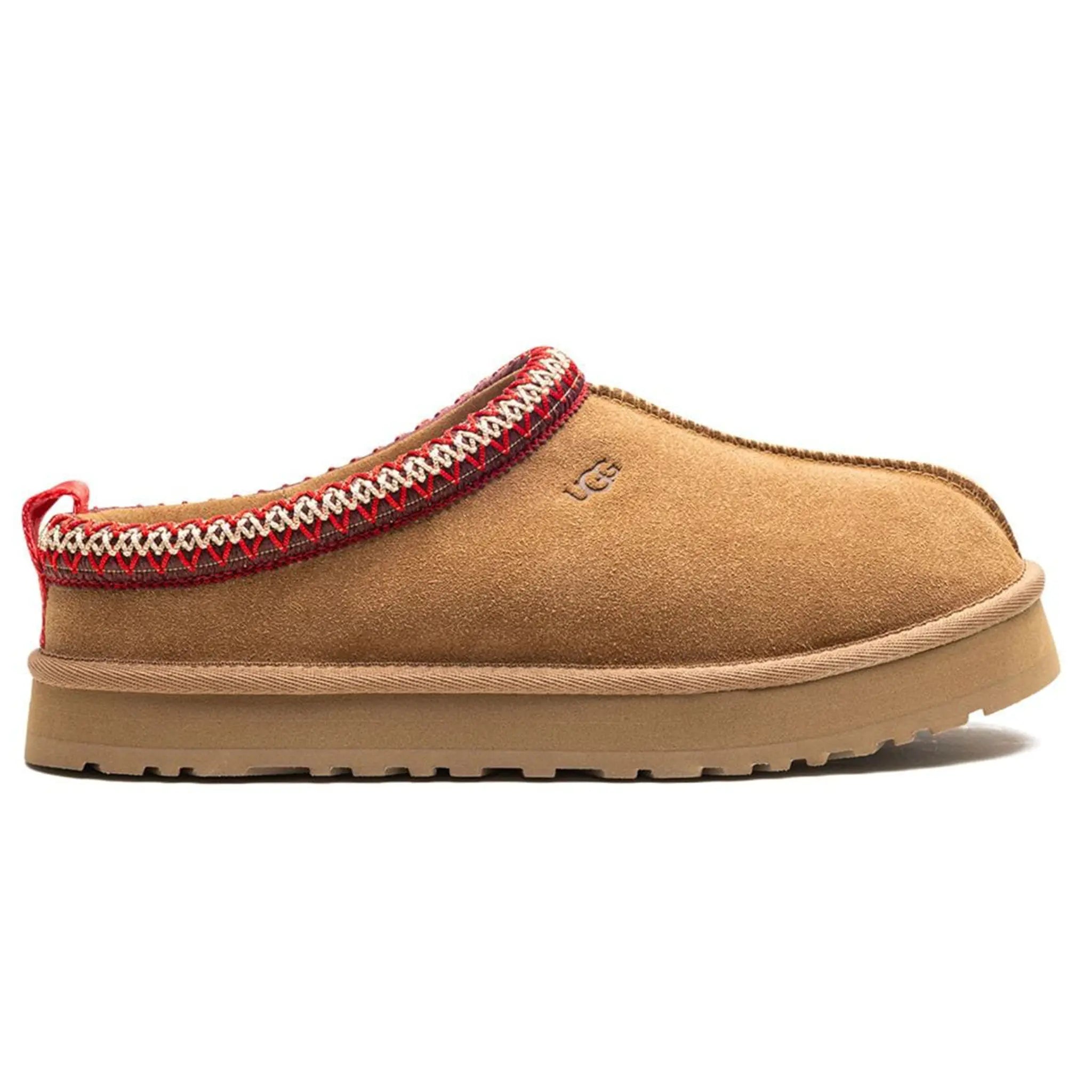 Side view of UGG Tazz Chestnut Kids Slippers 1143776K-CHE