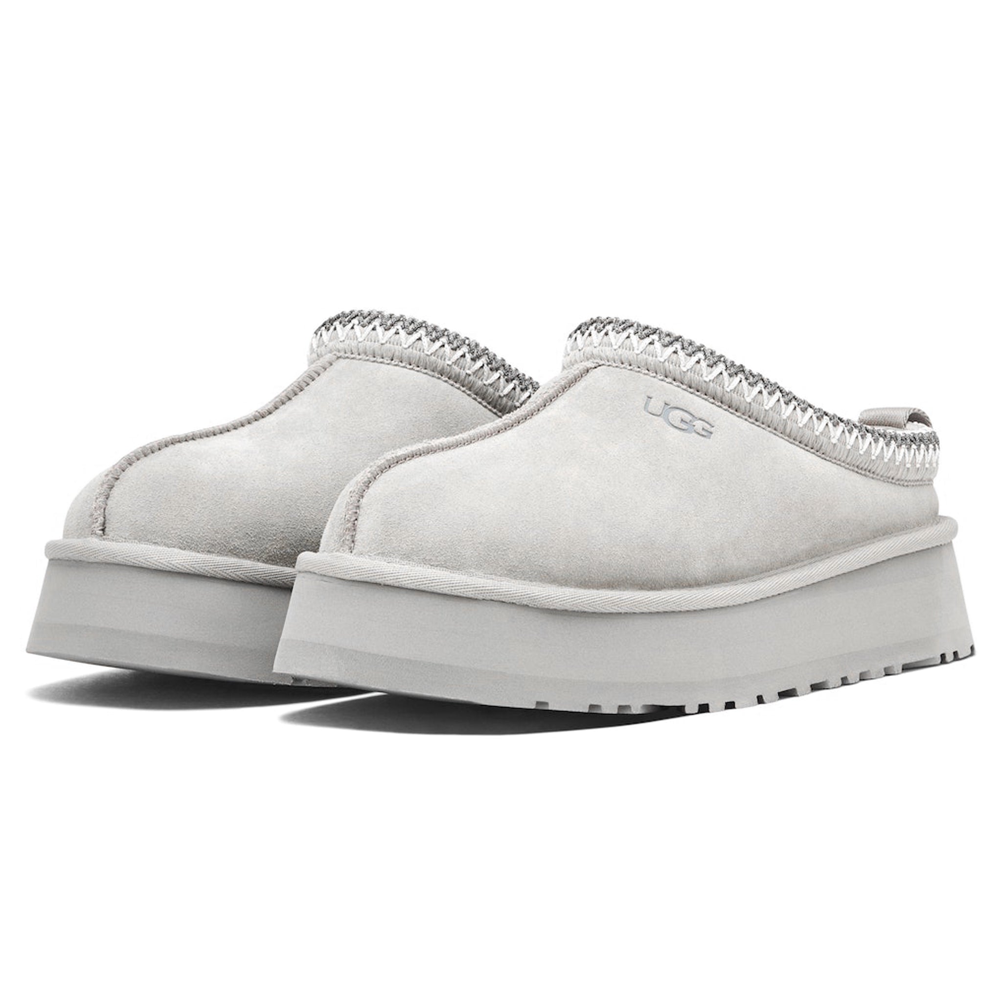 Front side view of UGG Tazz Seal Grey Slippers (W)