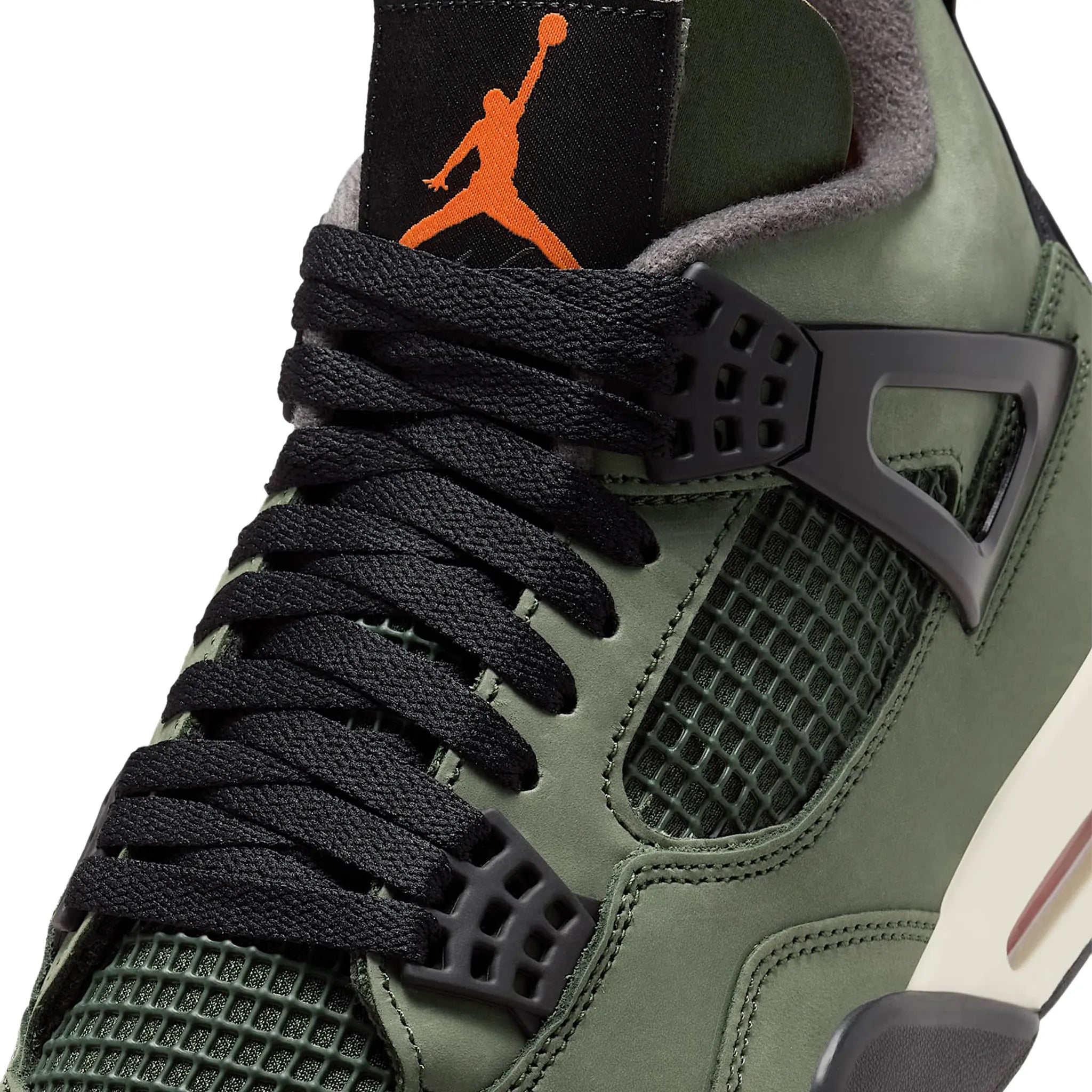 Detailed View of Undefeated x Air Jordan 4 Sneaker (2025) IB1519-200