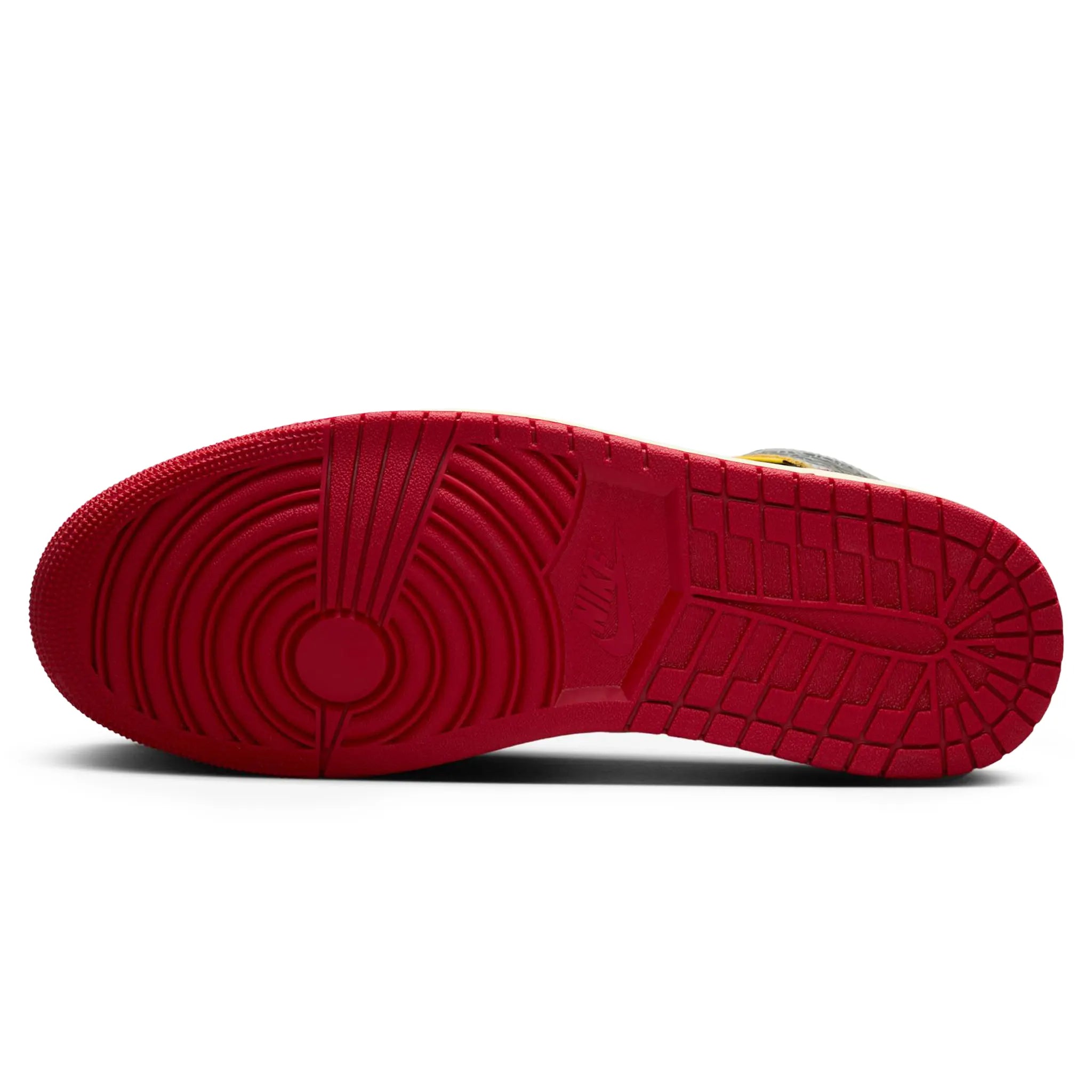 Sole view of Union LA x Air Jordan 1 Retro High OG SP Chicago Shadow HV8563-600