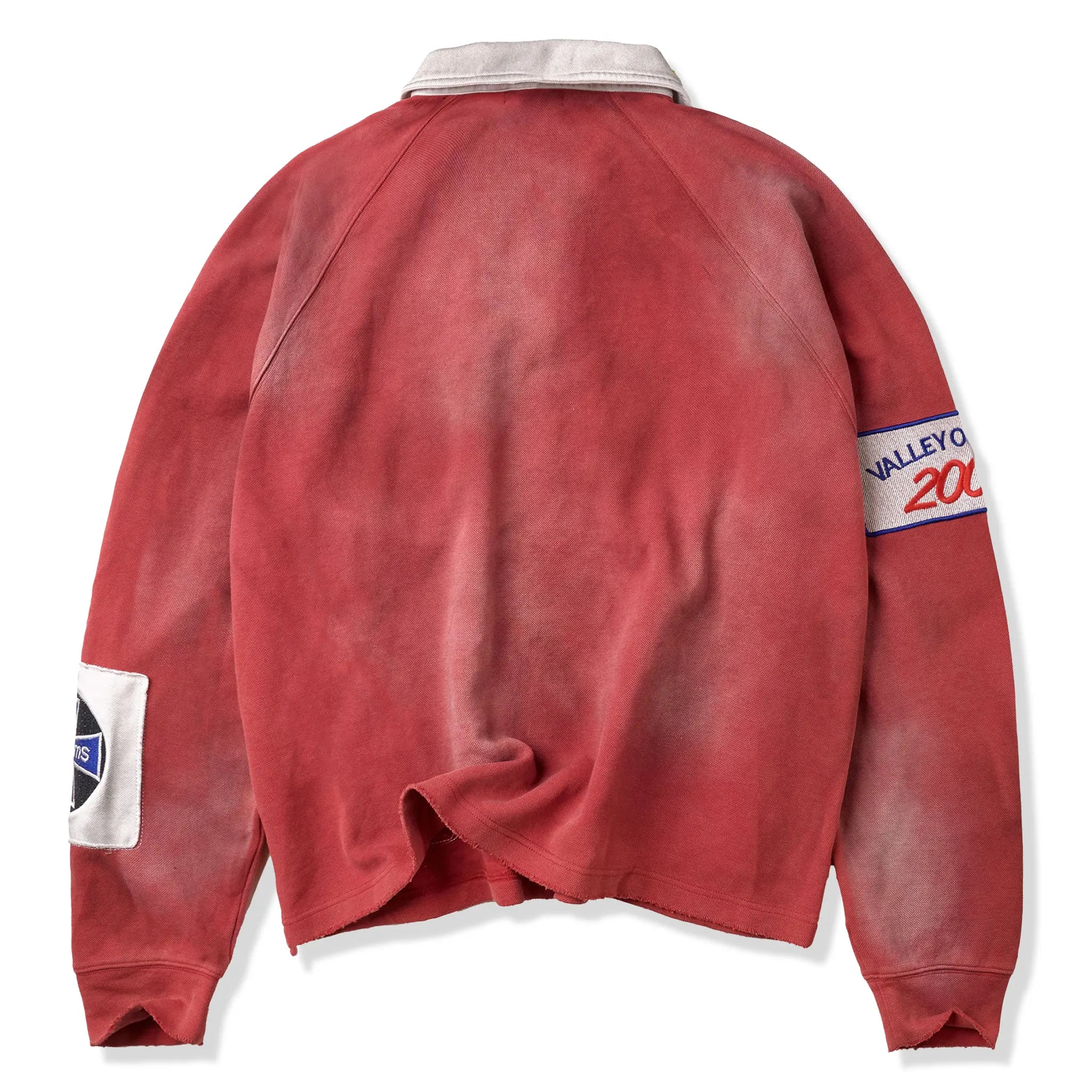 Back View of Vale Forever Vally Dreams Ben Rugby Red Polo Shirt
