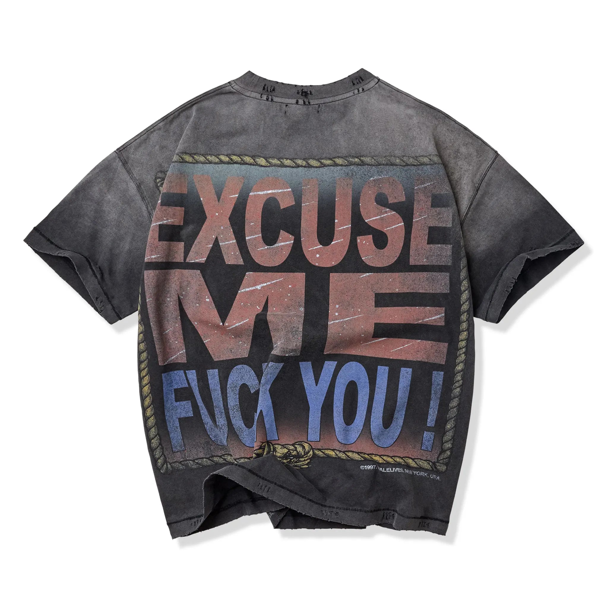 Back View of Vale Forever F*ck You Black T-Shirt