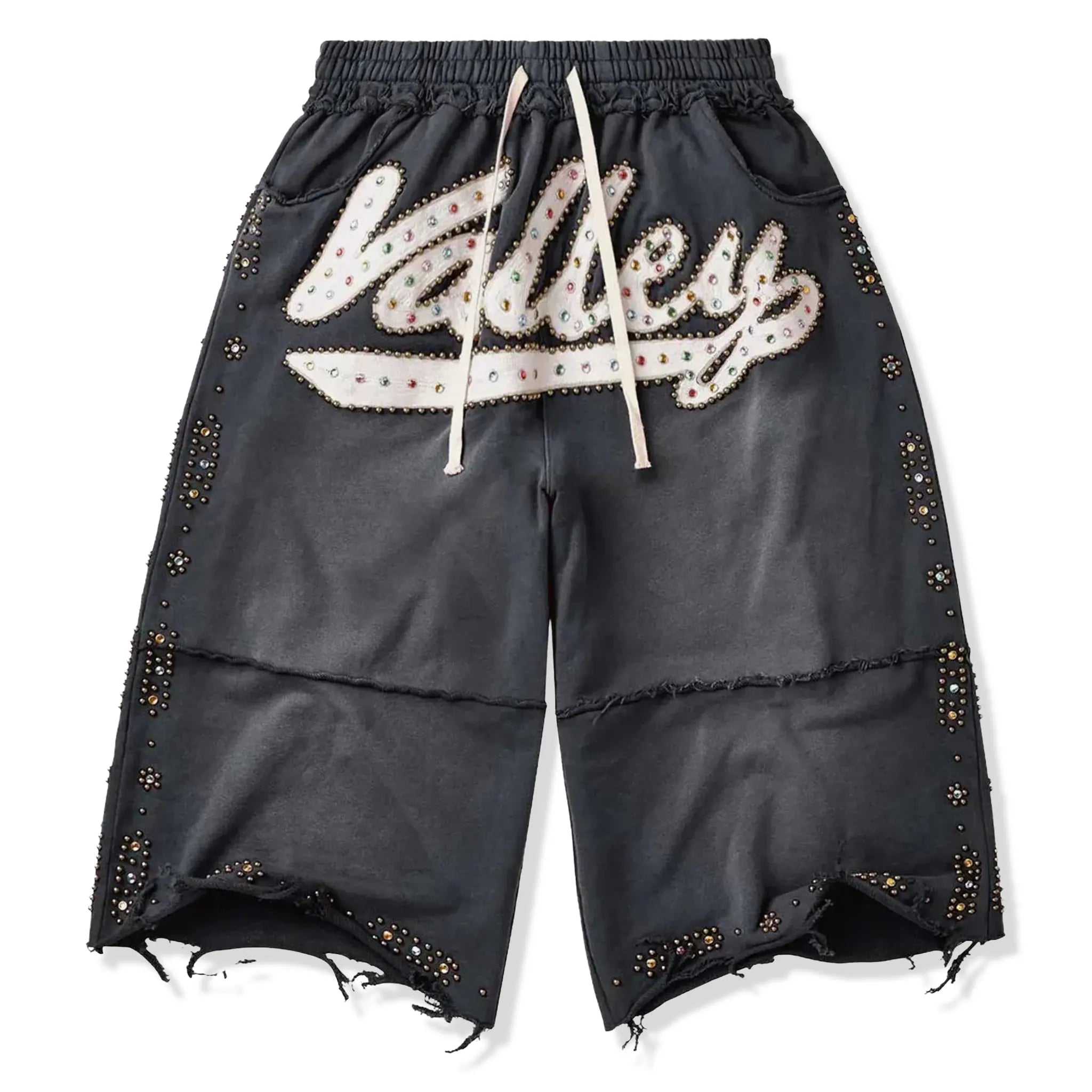 Front View of Vale Forever Skittles Black Shorts