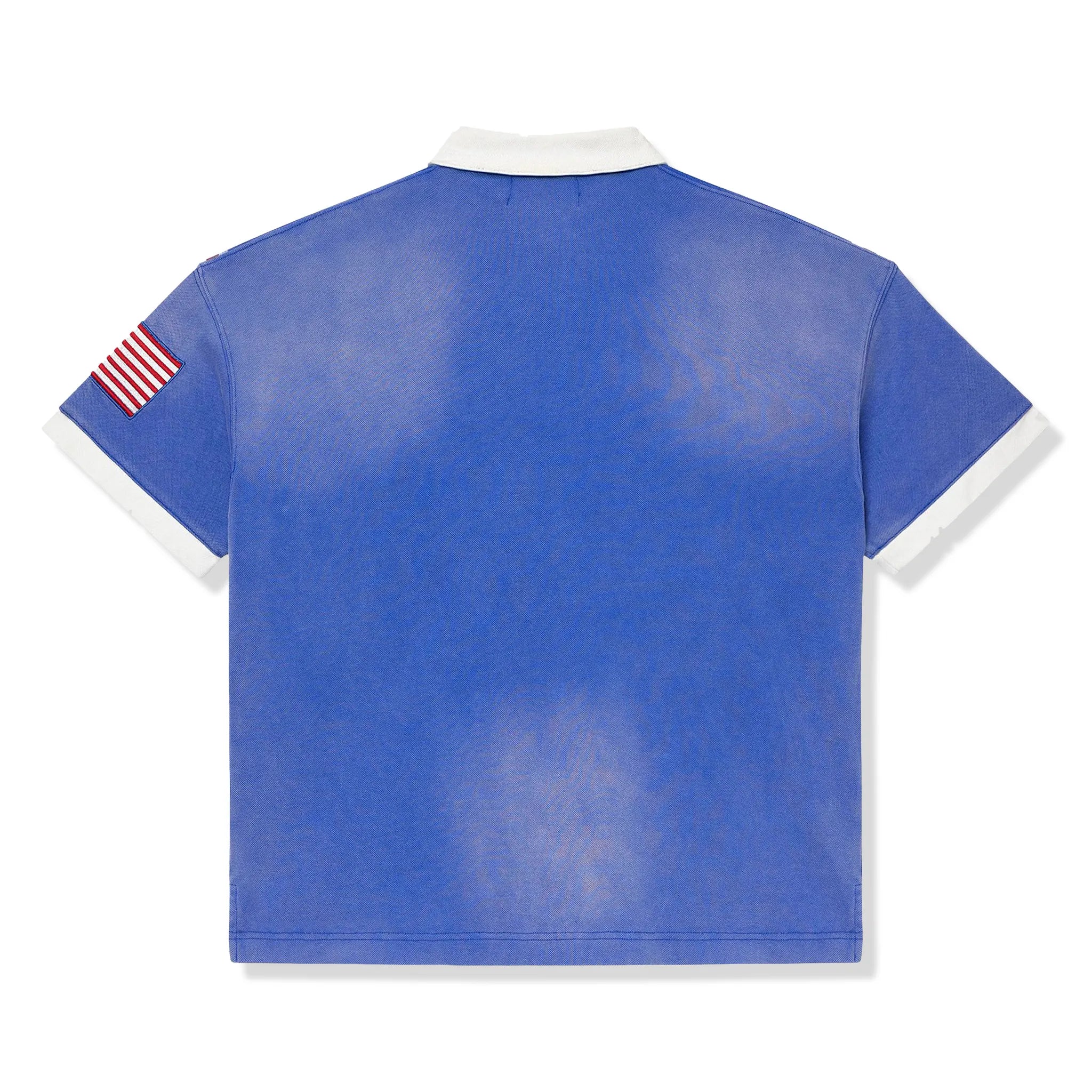 Back View of Vale Forever Valley Berlin Blue Polo Shirt