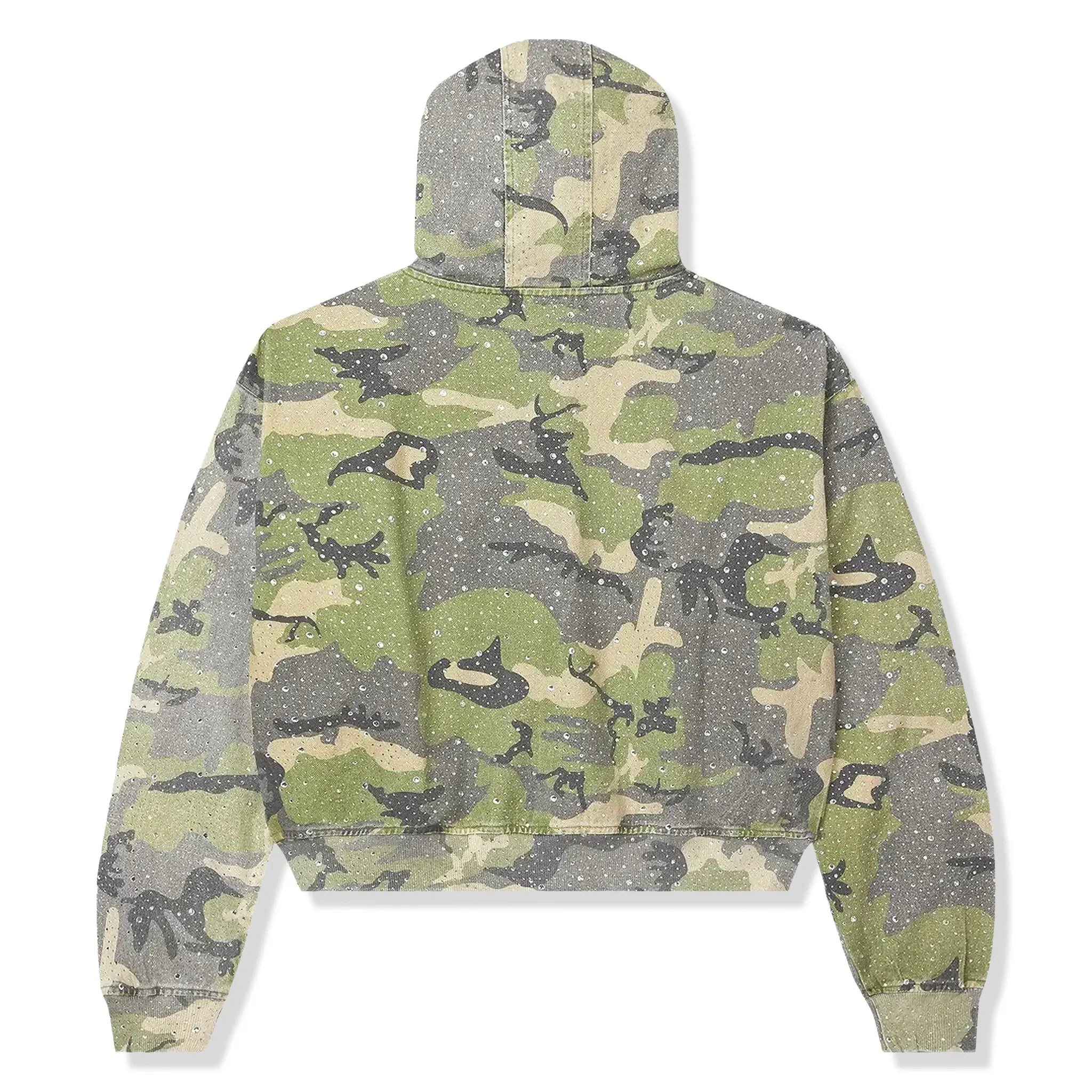 Back View of Vale Forever Valley Dreams Crystal Work Camo Jacket 114511FW2506VFCCWJGREE