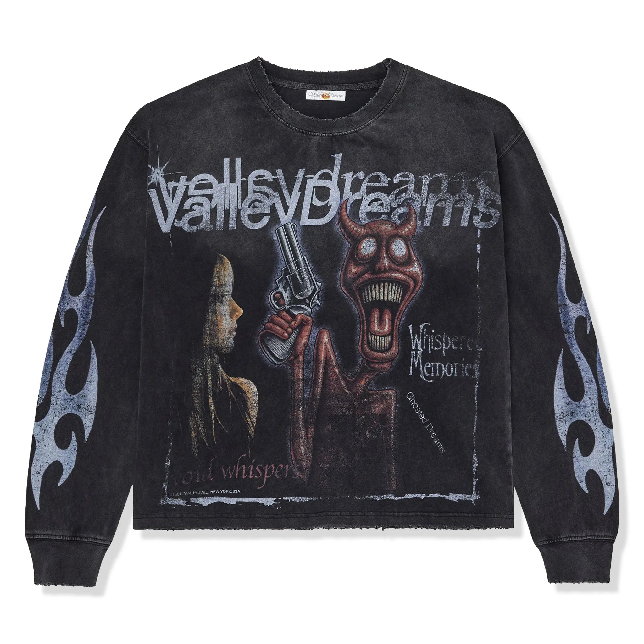 Front View of Vale Forever Valley Dreams L/S Psychopath T-Shirt