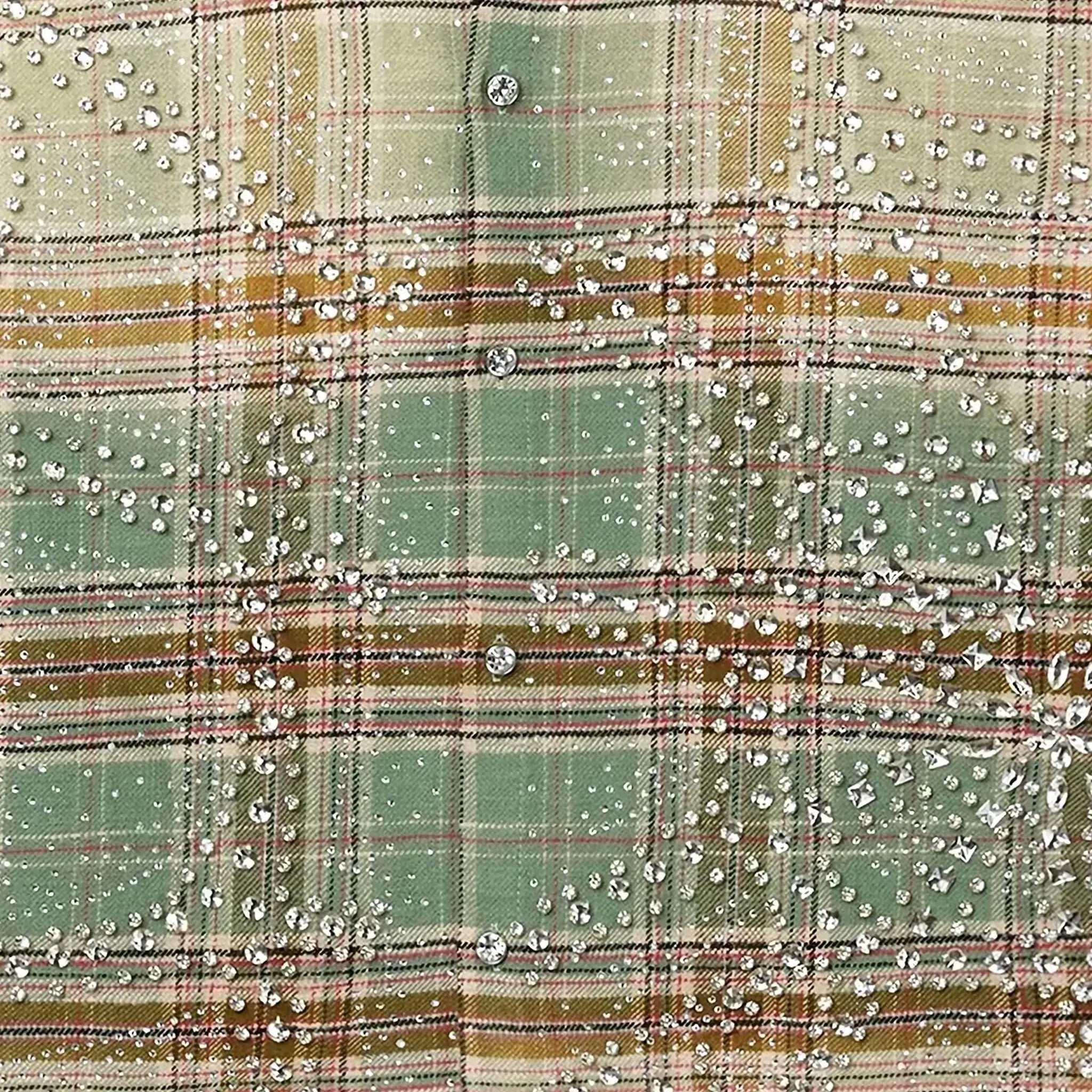 Detailed View of Vale Forever Valley Dreams Mystikal Flannel Green Shirt
