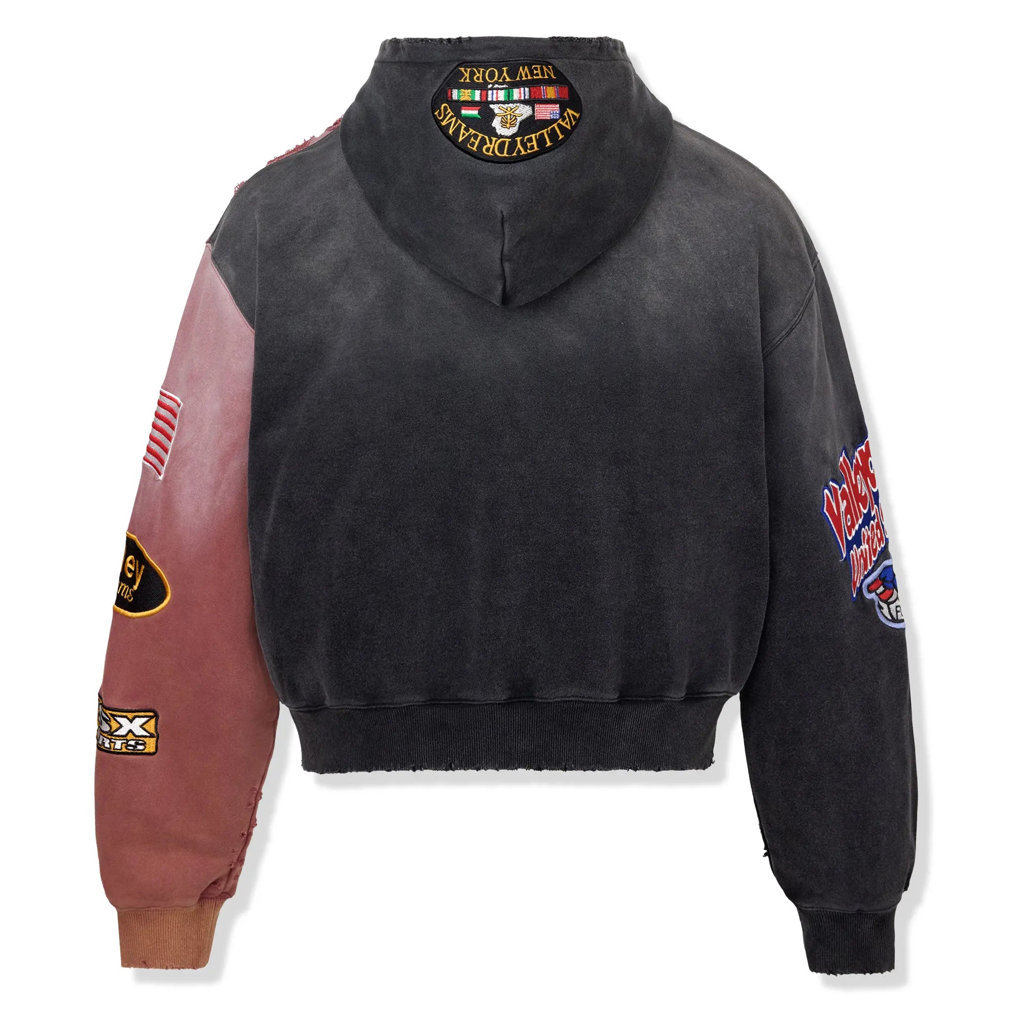 Back View of Vale Forever Valley Dreams Two Face Zip-Up Hoodie